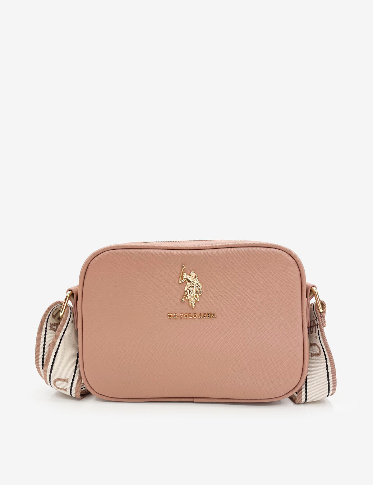 Classic Zip Crossbody Bag for Women | Saffiano PU & Logo Strap | U.S. Polo Assn.