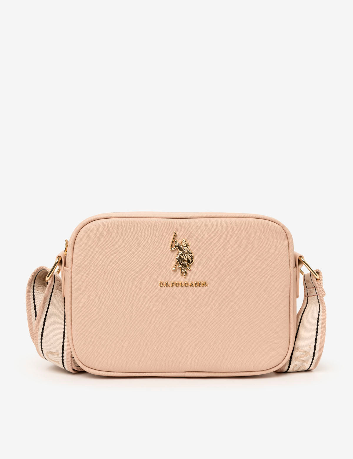 Classic Zip Crossbody Bag for Women | Saffiano PU & Logo Strap | U.S. Polo Assn.