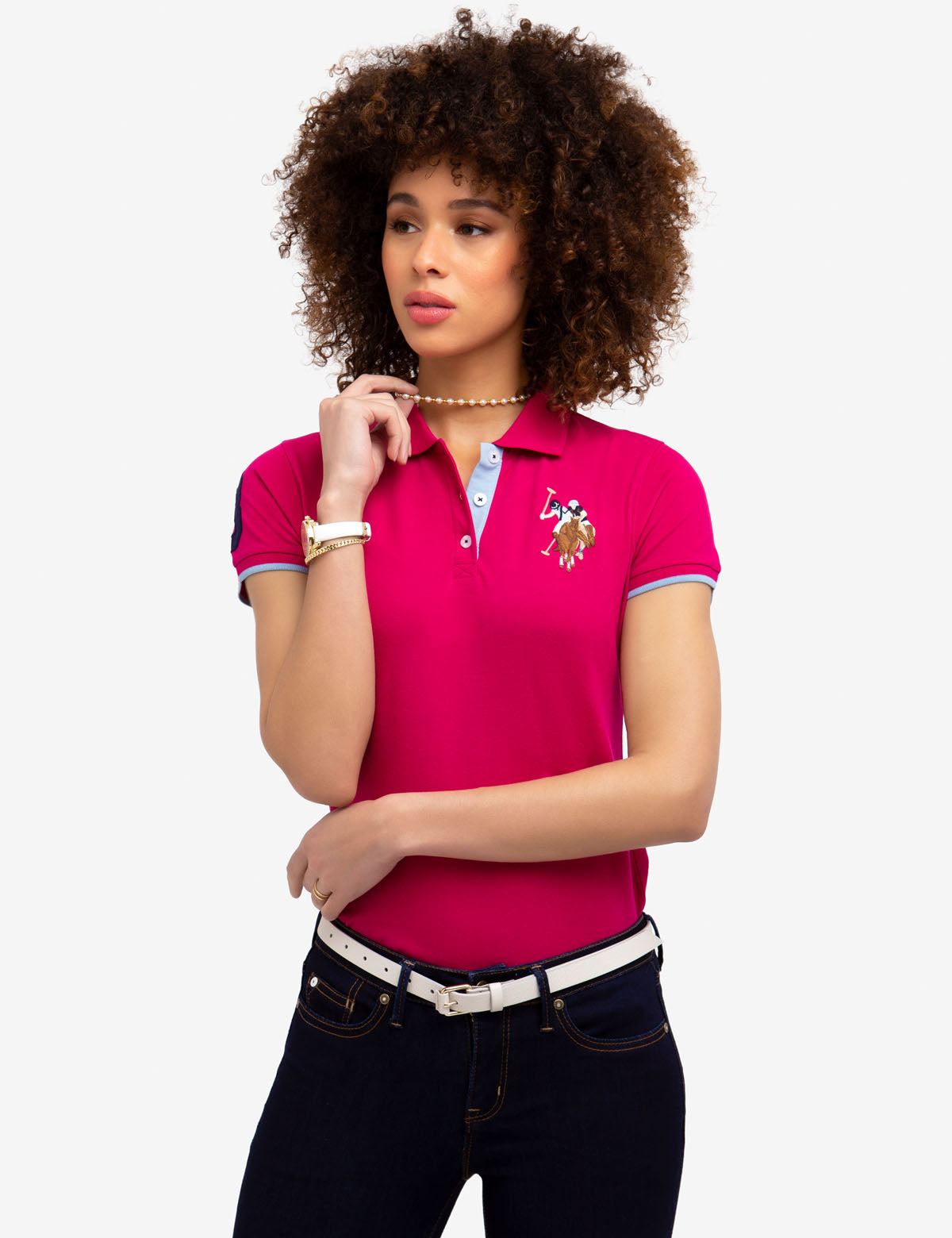 Multi-Color Pique Polo Shirt with Vented Sides | Cotton Blend
