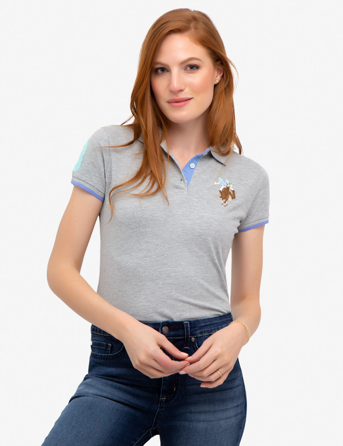 Multi-Color Pique Polo Shirt with Vented Sides | Cotton Blend