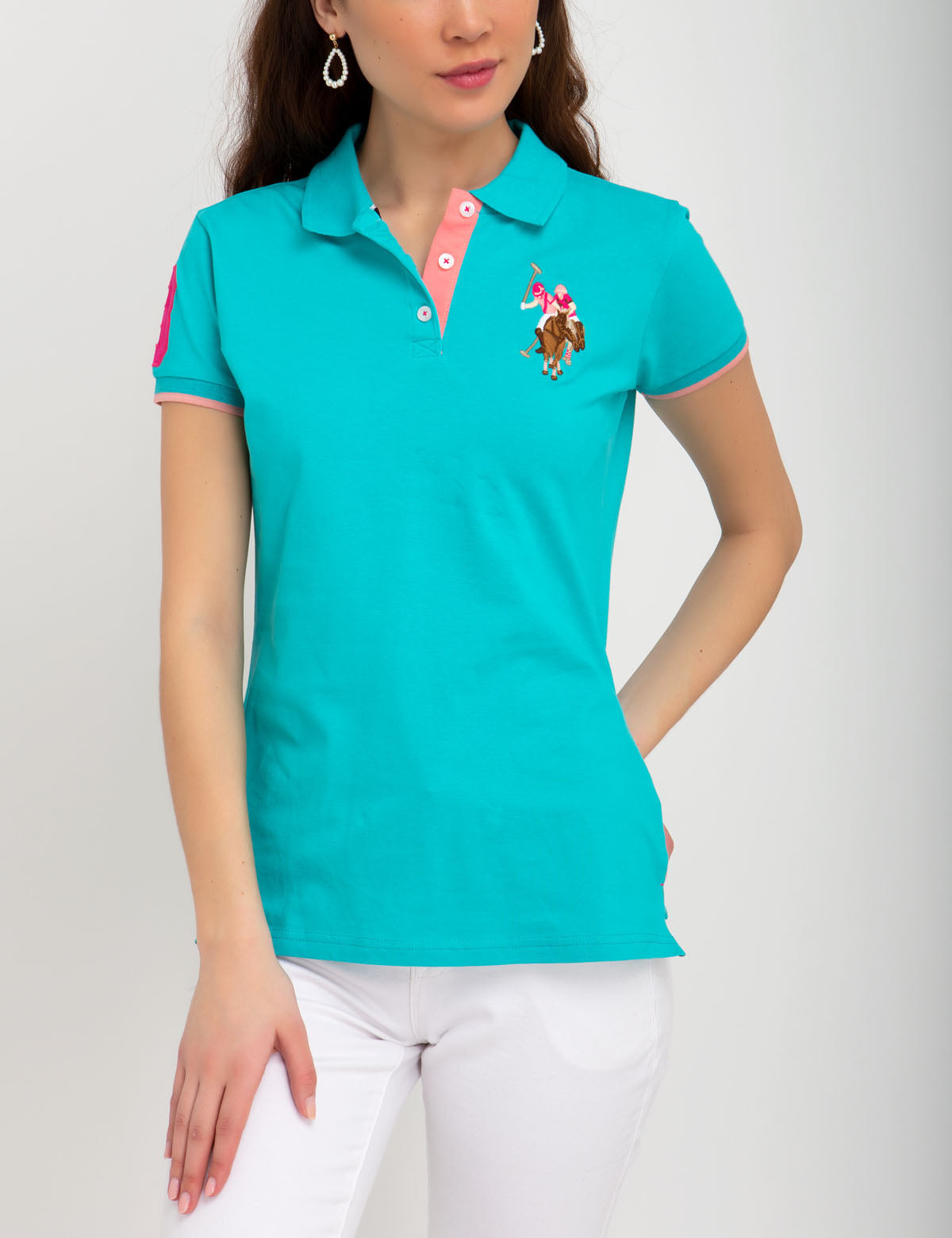 Multi-Color Pique Polo Shirt with Vented Sides | Cotton Blend