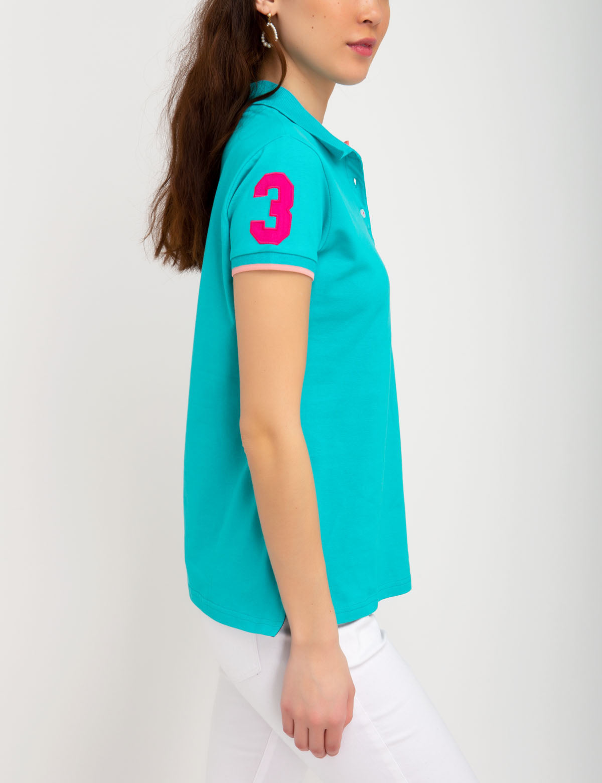 Multi-Color Pique Polo Shirt with Vented Sides | Cotton Blend