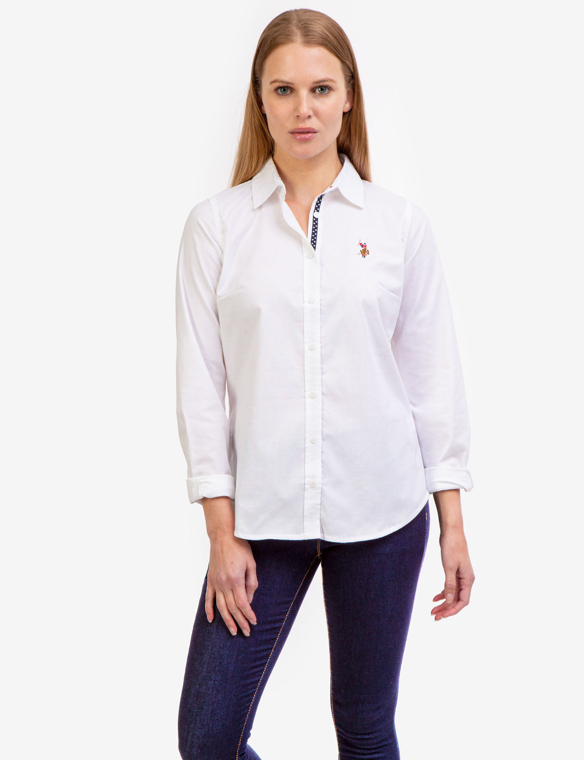 Multi-Tonal Oxford Shirt with Small Logo | Classic Button-Up