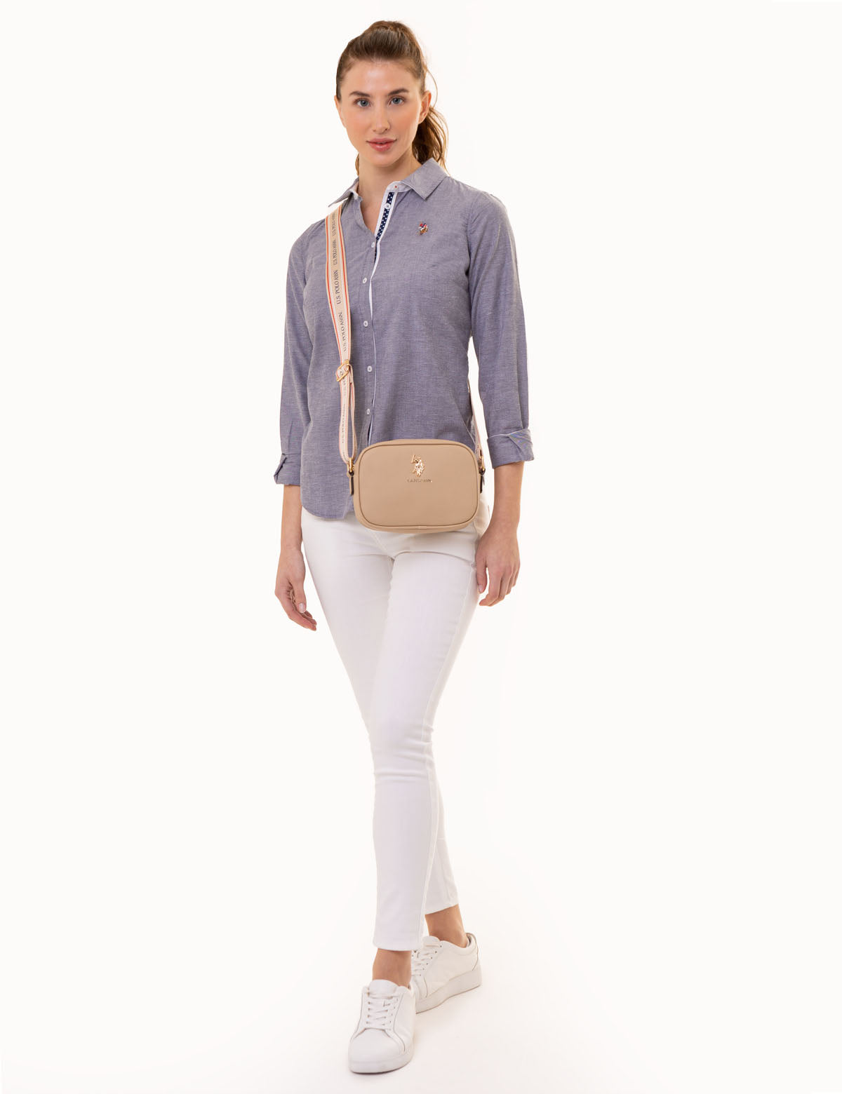Multi-Tonal Oxford Shirt with Small Logo | Classic Button-Up