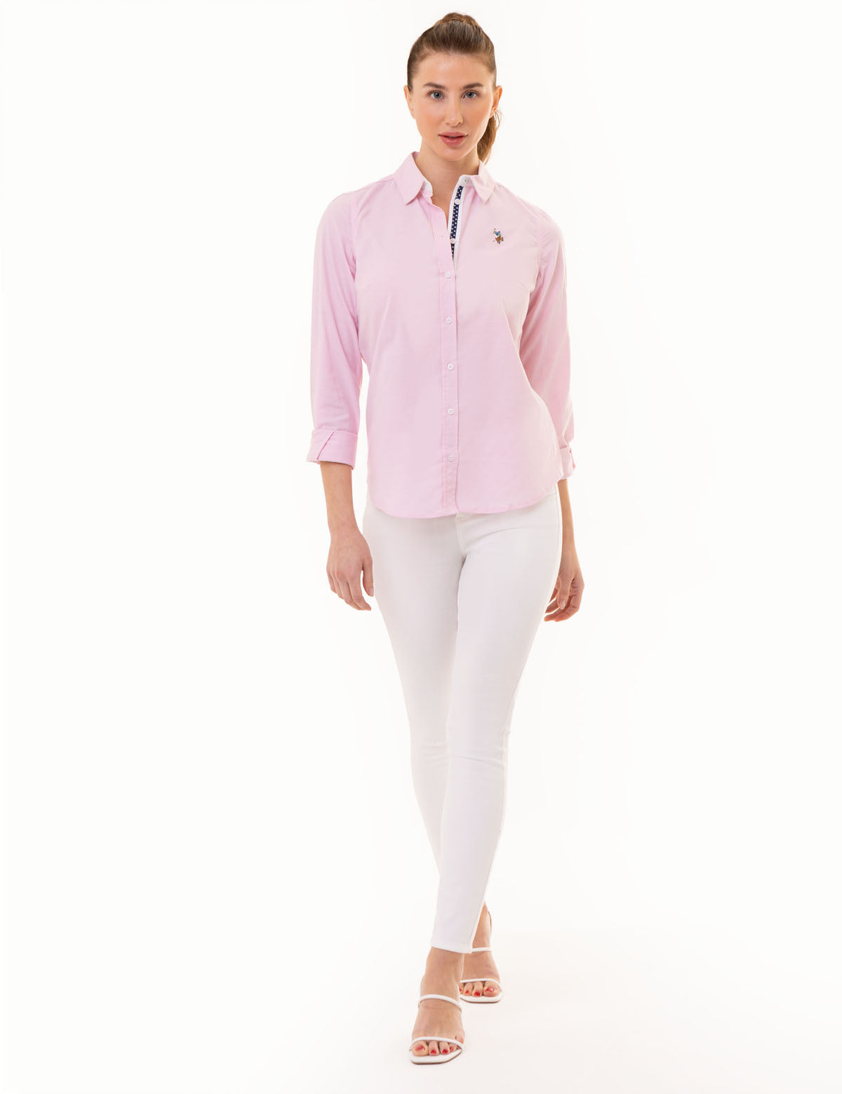 Multi-Tonal Oxford Shirt with Small Logo | Classic Button-Up