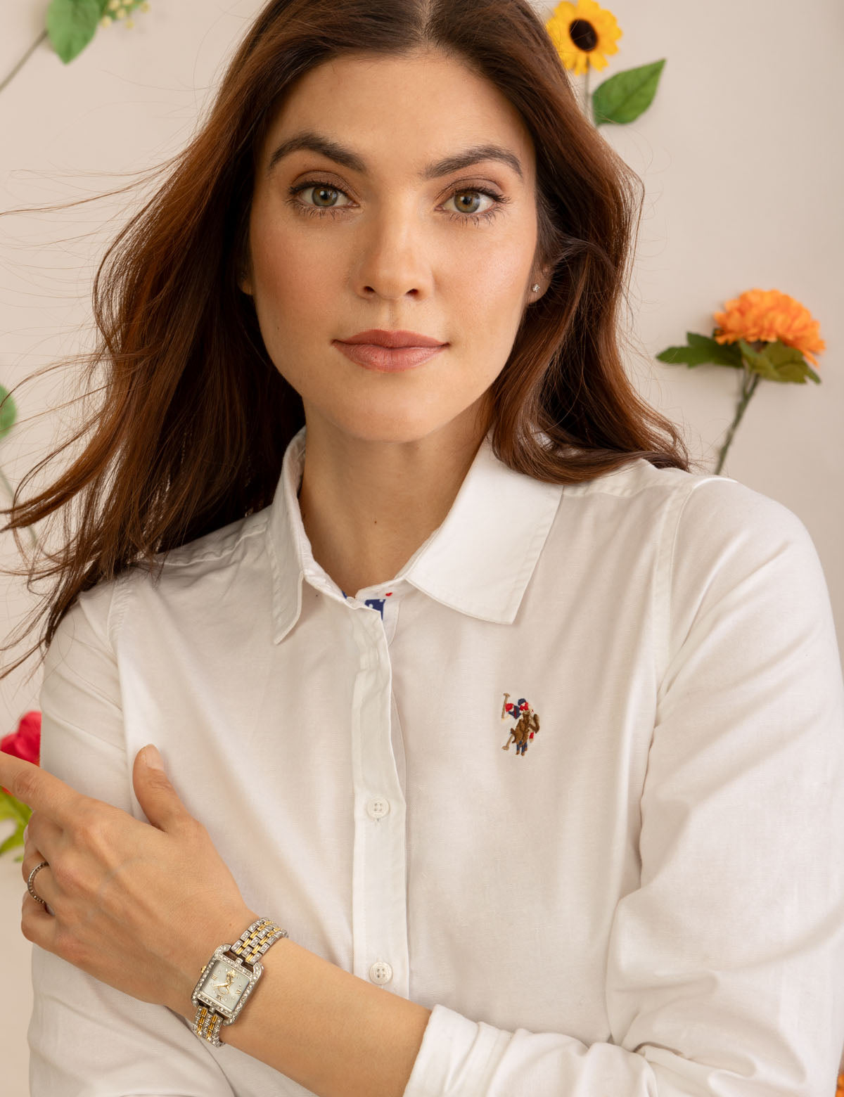 Multi-Tonal Oxford Shirt with Small Logo | Classic Button-Up