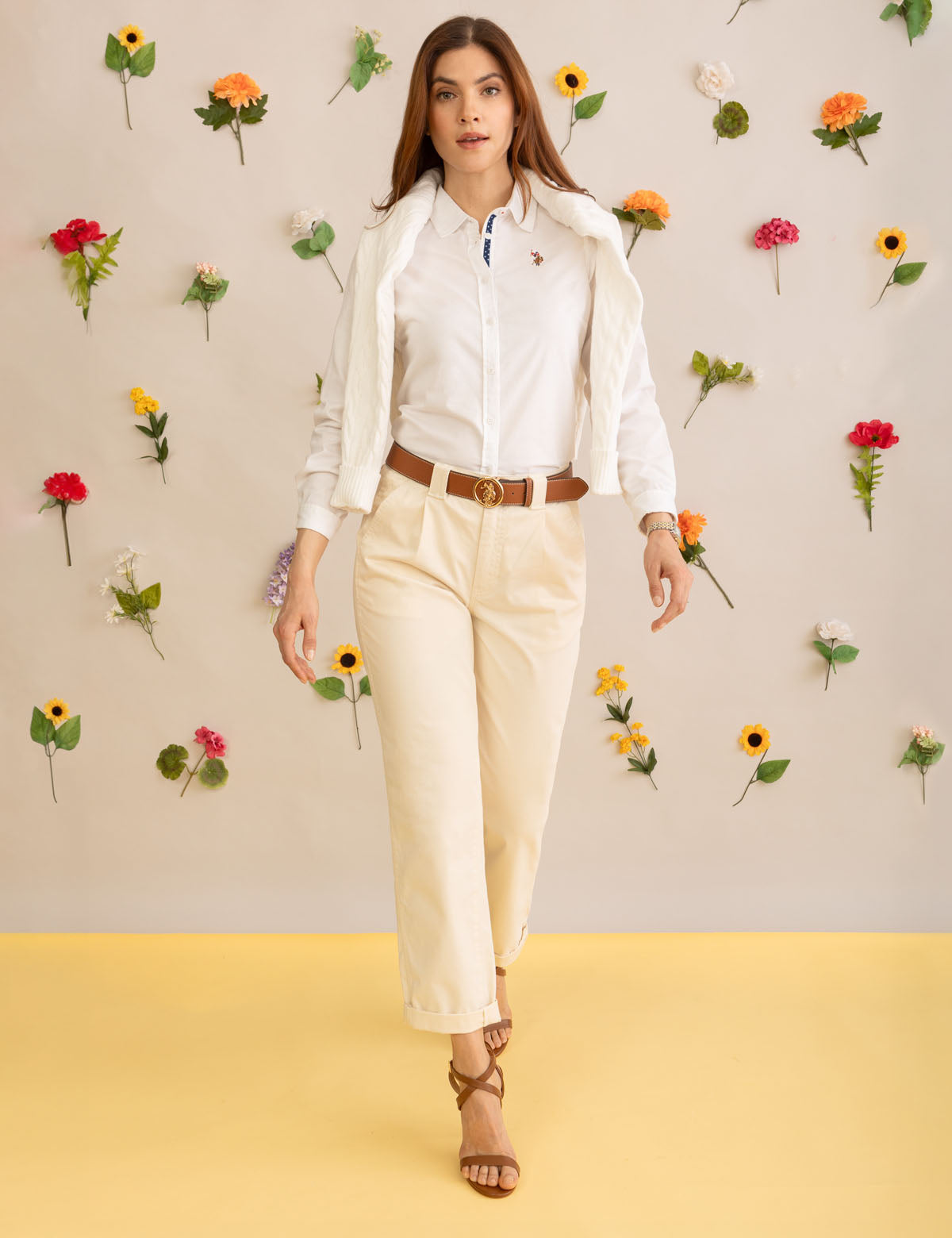 Multi-Tonal Oxford Shirt with Small Logo | Classic Button-Up