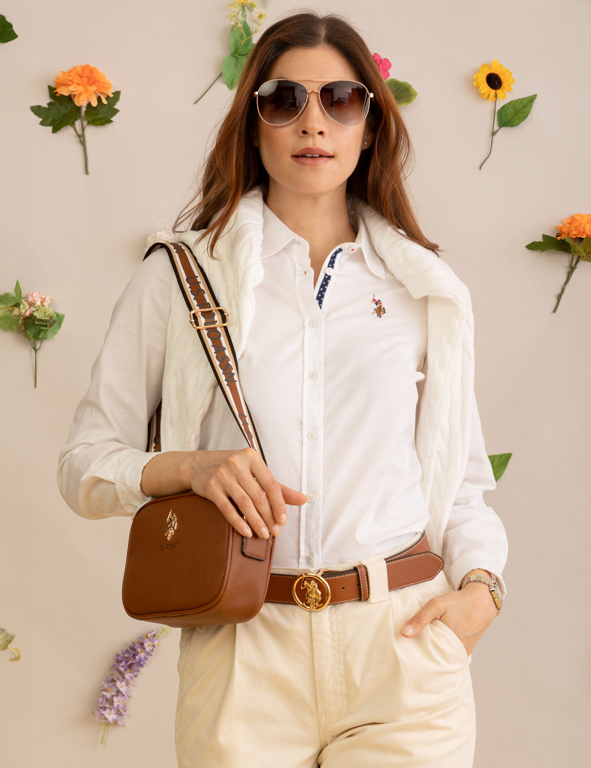Multi-Tonal Oxford Shirt with Small Logo | Classic Button-Up