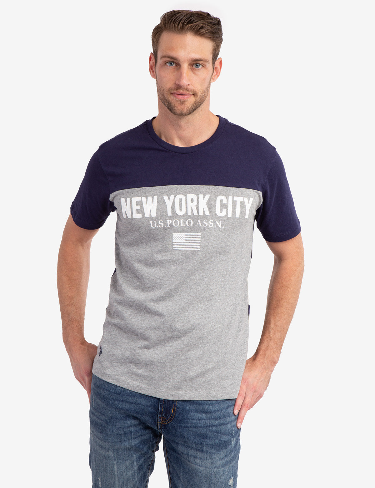 New York City Colorblock Graphic T-Shirt | Crew Neck Short Sleeve