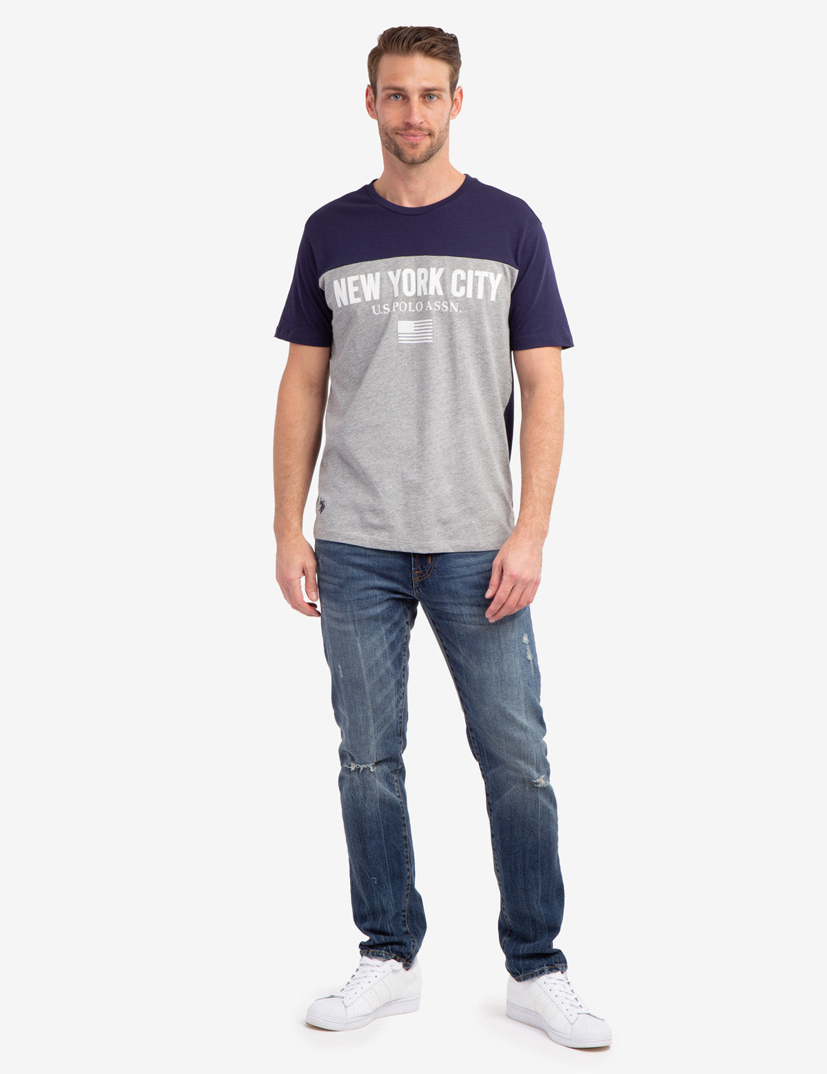 New York City Colorblock Graphic T-Shirt | Crew Neck Short Sleeve