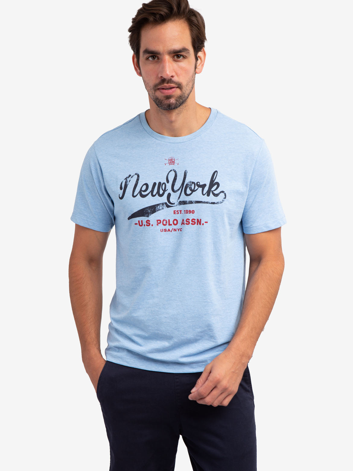 New York Script Print Jersey T-Shirt | Casual Comfort Fit