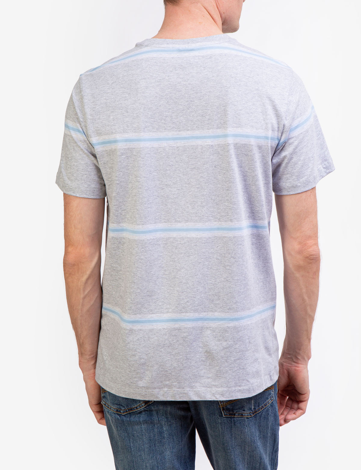 Ombre Stripe Jersey T-Shirt with Crew Neck & Short Sleeves