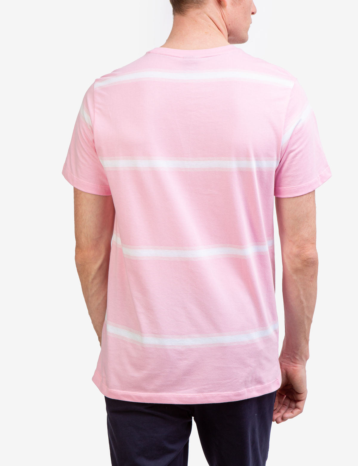 Ombre Stripe Jersey T-Shirt with Crew Neck & Short Sleeves