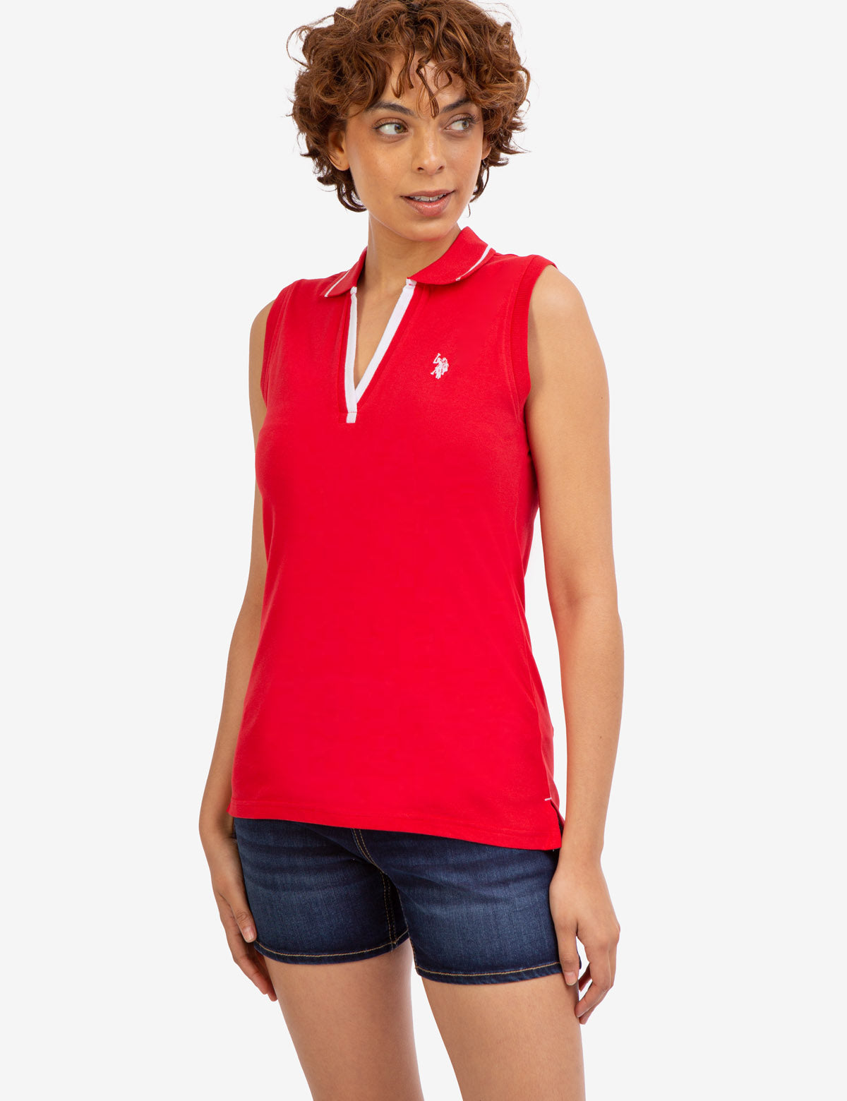 Breathable Sleeveless Polo Shirt with Open Placket | Casual Summer Top