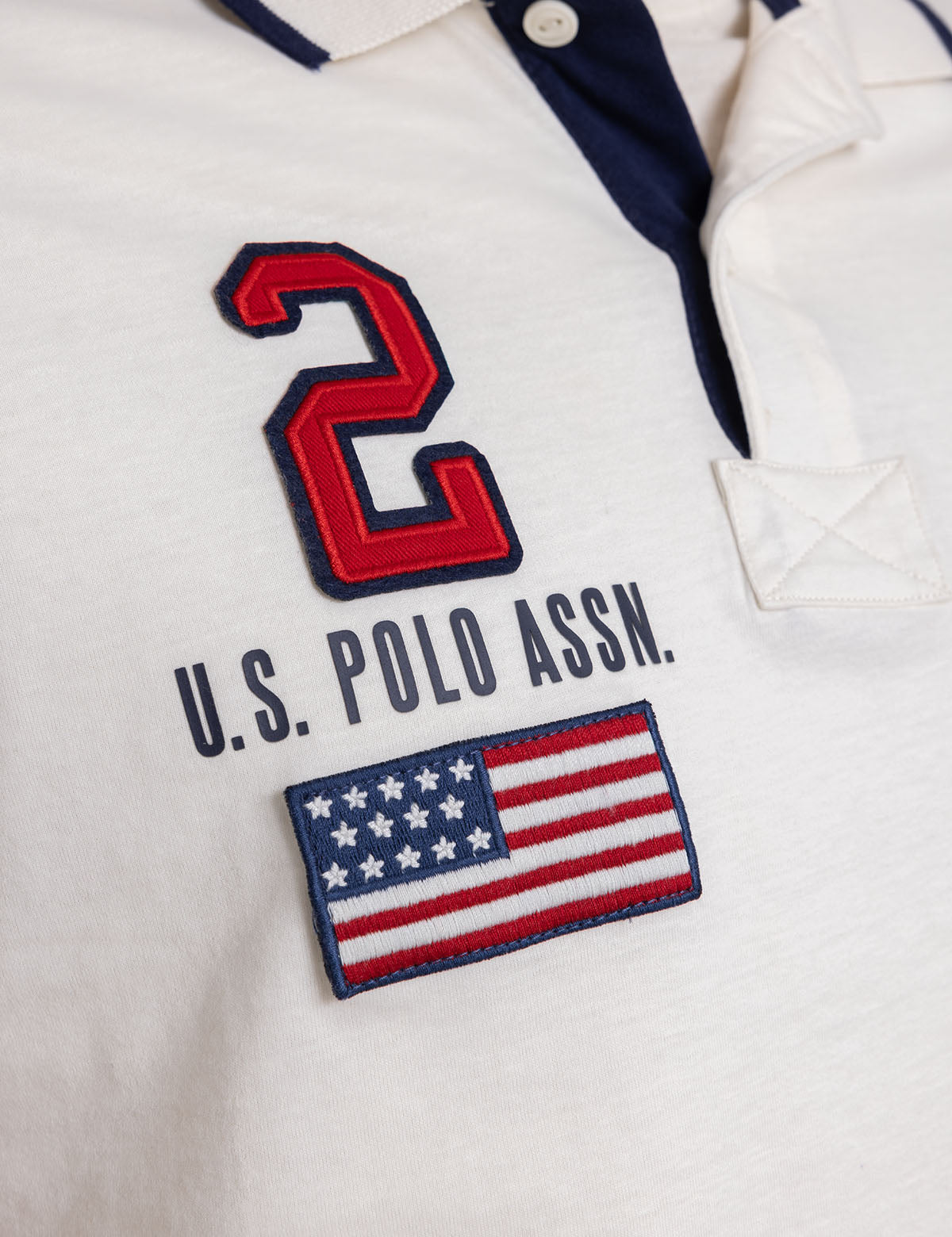 Peached Jersey Polo Shirt with Applique Detail | Casual Men's Top