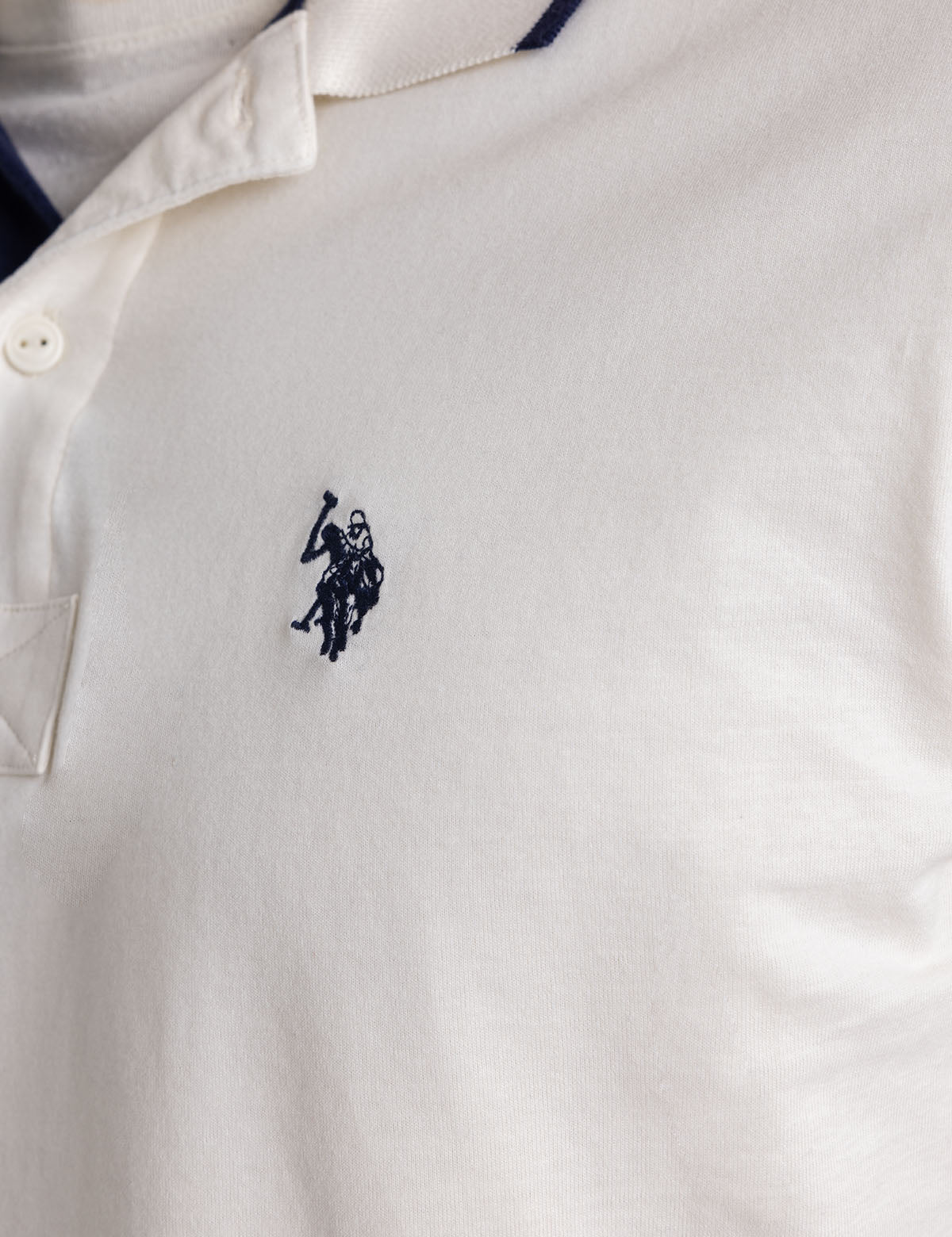 Peached Jersey Polo Shirt with Applique Detail | Casual Men's Top