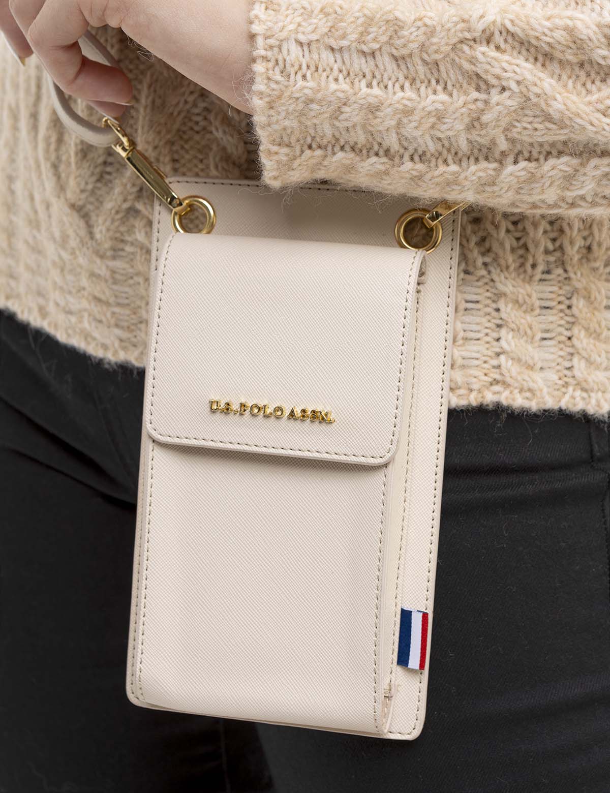 Crossbody Phone Bag with Card Slots & Snap Closure | PU Leather