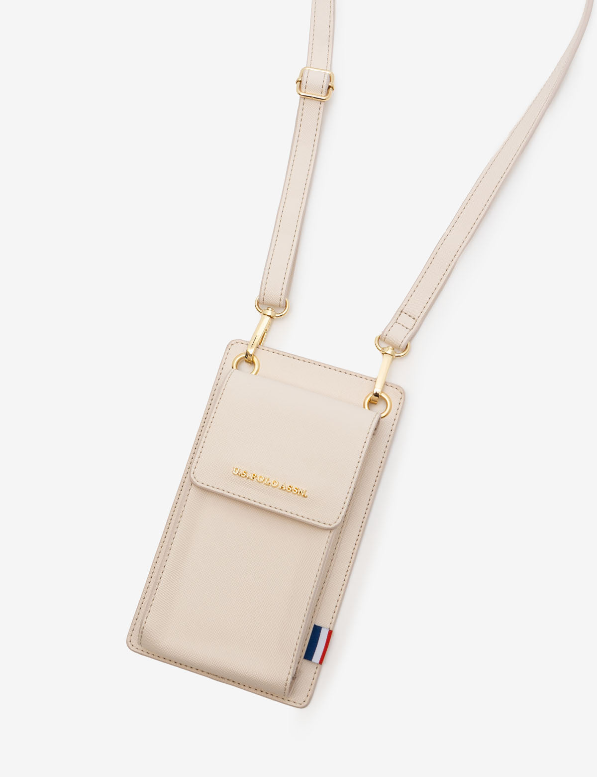 Crossbody Phone Bag with Card Slots & Snap Closure | PU Leather