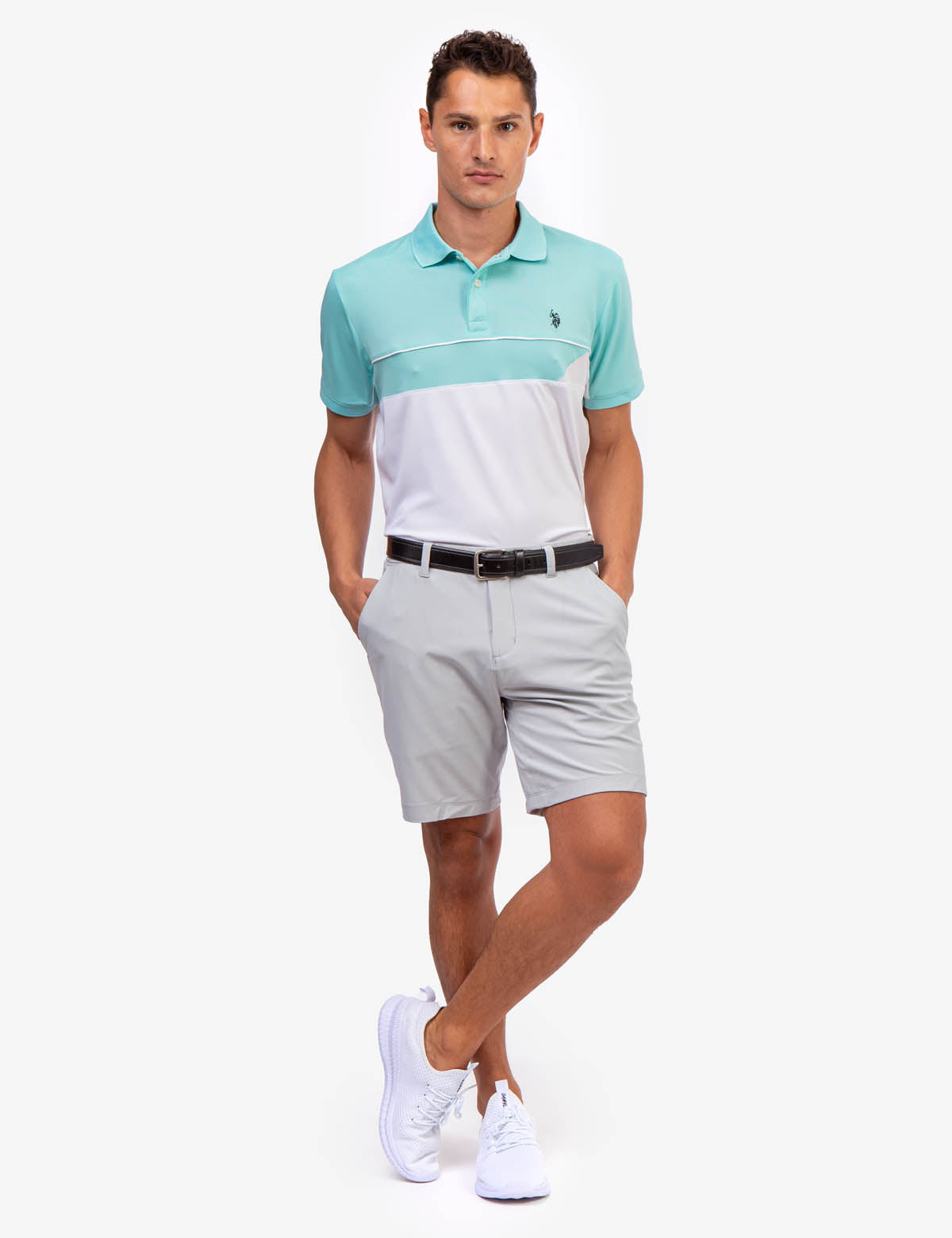 Colorblock Polo Shirt with Moisture-Wicking Fabric | U.S. POLO ASSN.
