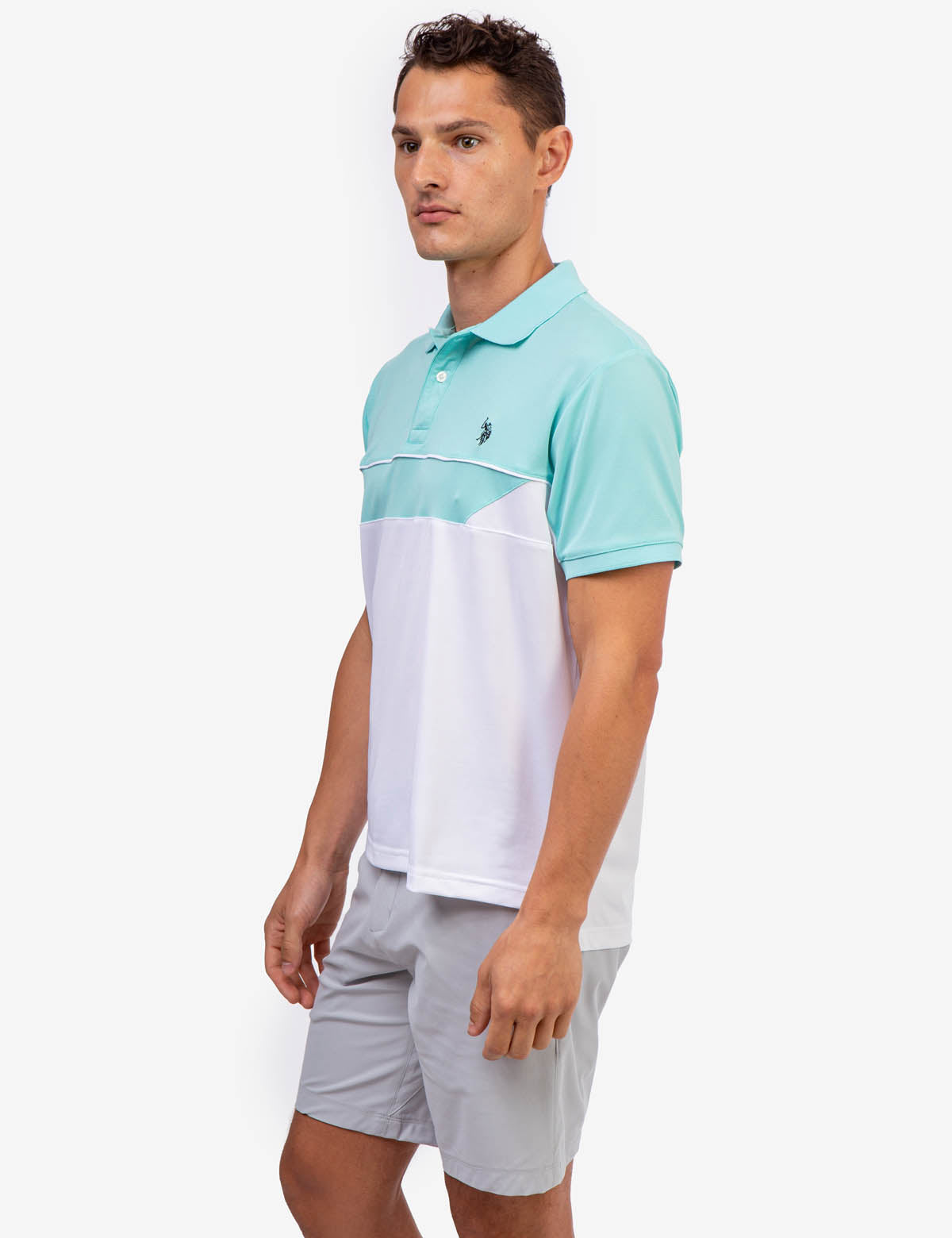 Colorblock Polo Shirt with Moisture-Wicking Fabric | U.S. POLO ASSN.