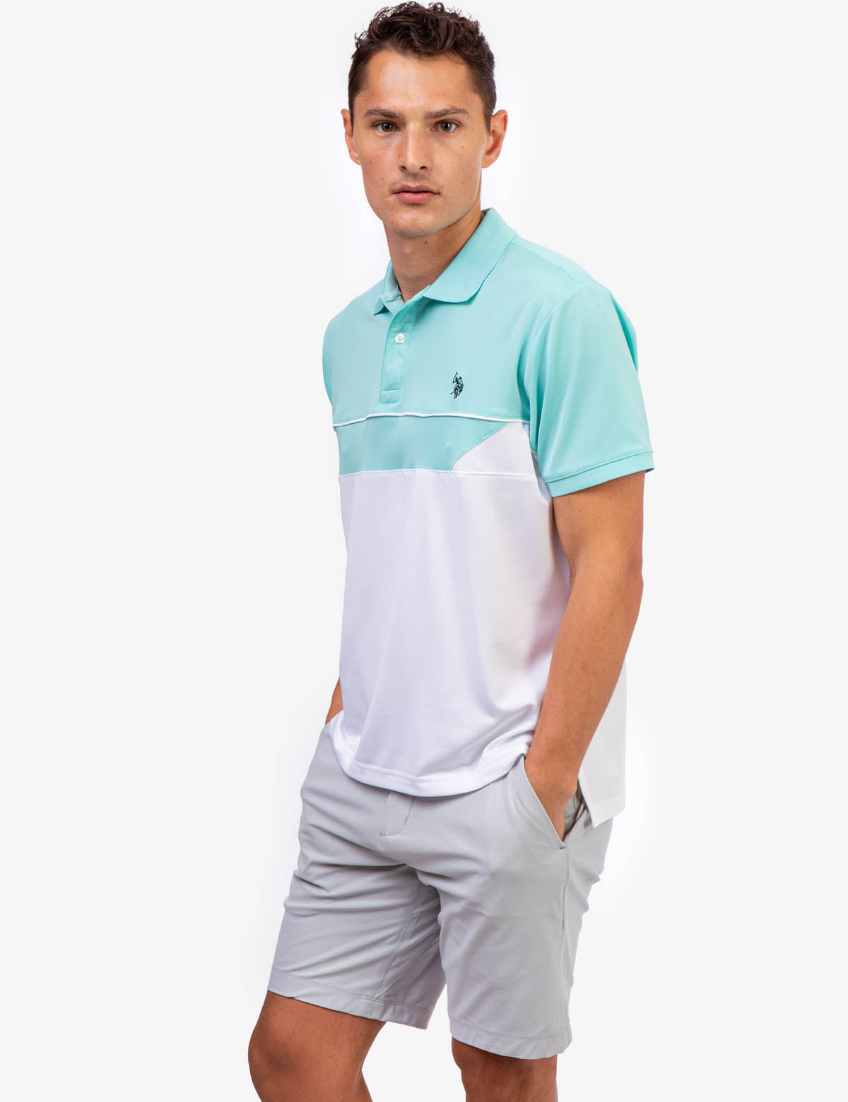Colorblock Polo Shirt with Moisture-Wicking Fabric | U.S. POLO ASSN.