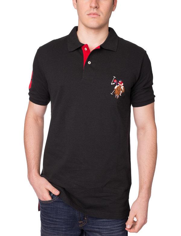 Multi-Color Logo Polo Shirt with Contrast Placket | Pique Mesh