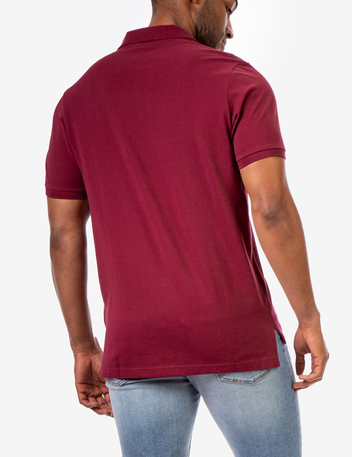 Men's Cotton Pique Polo Shirt with Logo | Small Casual Fit