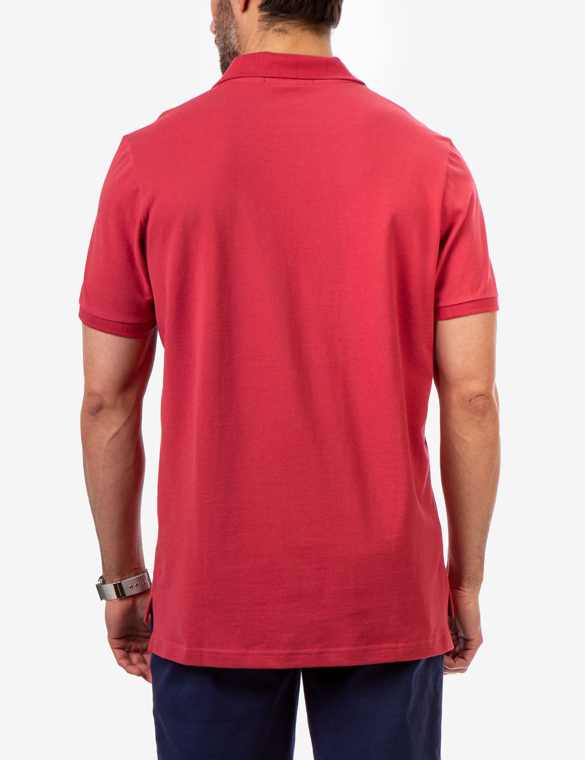 Men's Cotton Pique Polo Shirt with Logo | Small Casual Fit