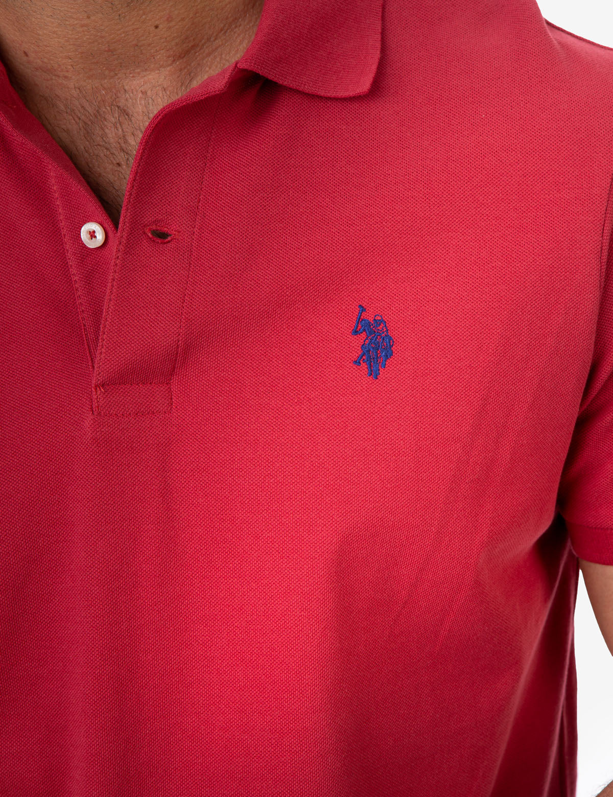 Men's Cotton Pique Polo Shirt with Logo | Small Casual Fit