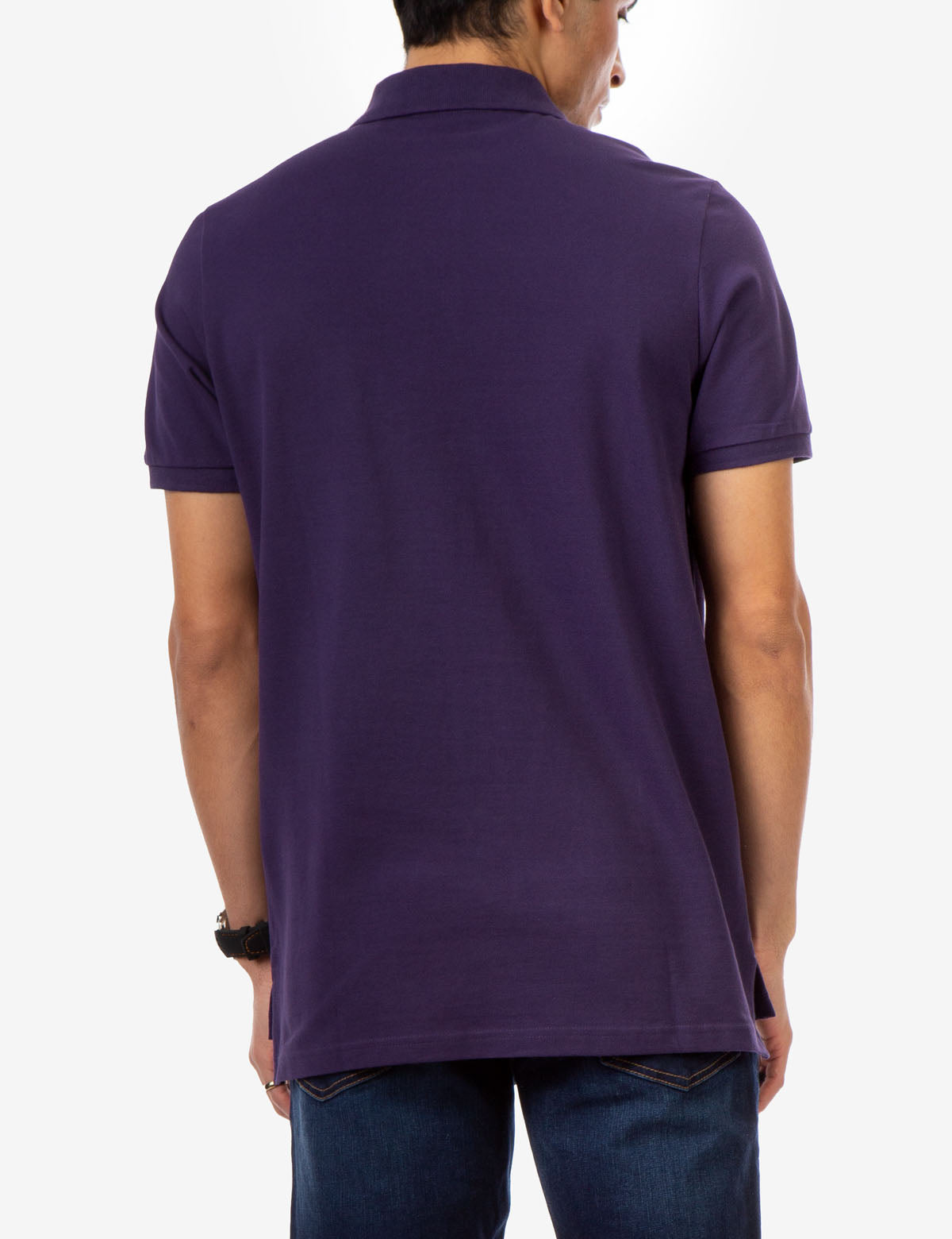 Men's Cotton Pique Polo Shirt with Logo | Small Casual Fit