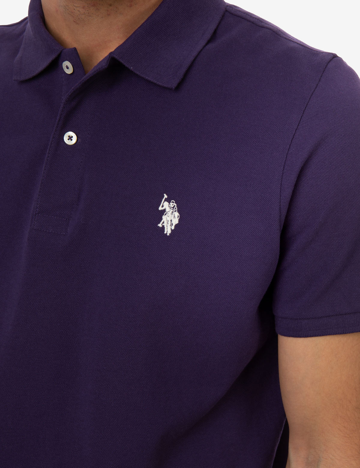 Men's Cotton Pique Polo Shirt with Logo | Small Casual Fit