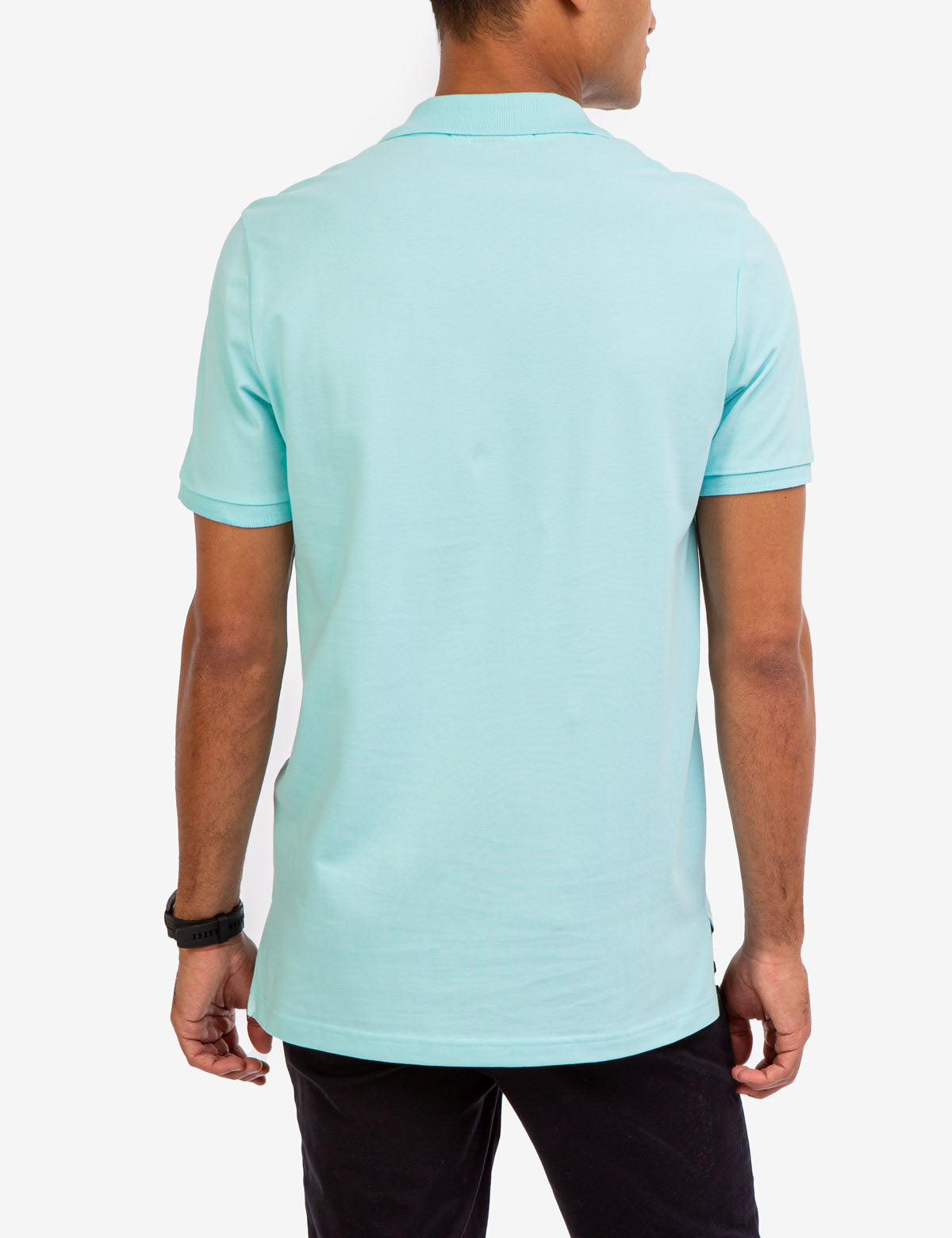 Men's Cotton Pique Polo Shirt with Logo | Small Casual Fit