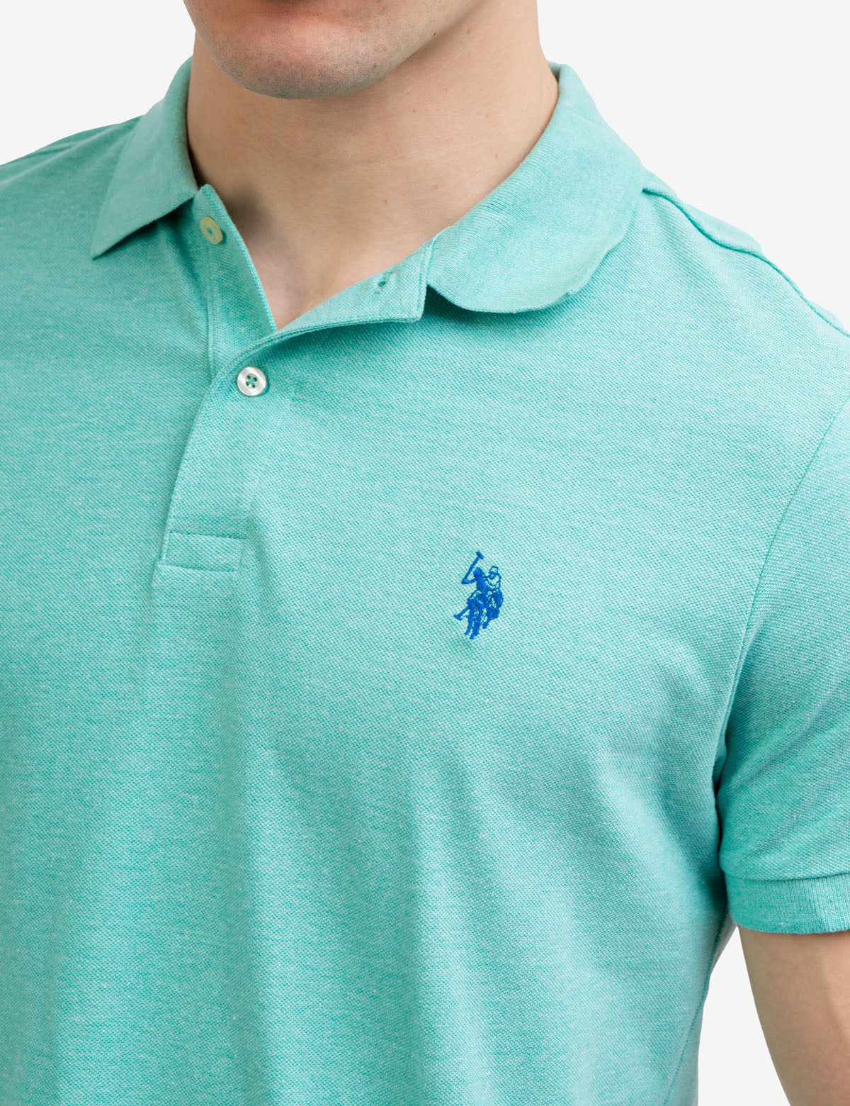 Men's Cotton Pique Polo Shirt with Logo | Small Casual Fit
