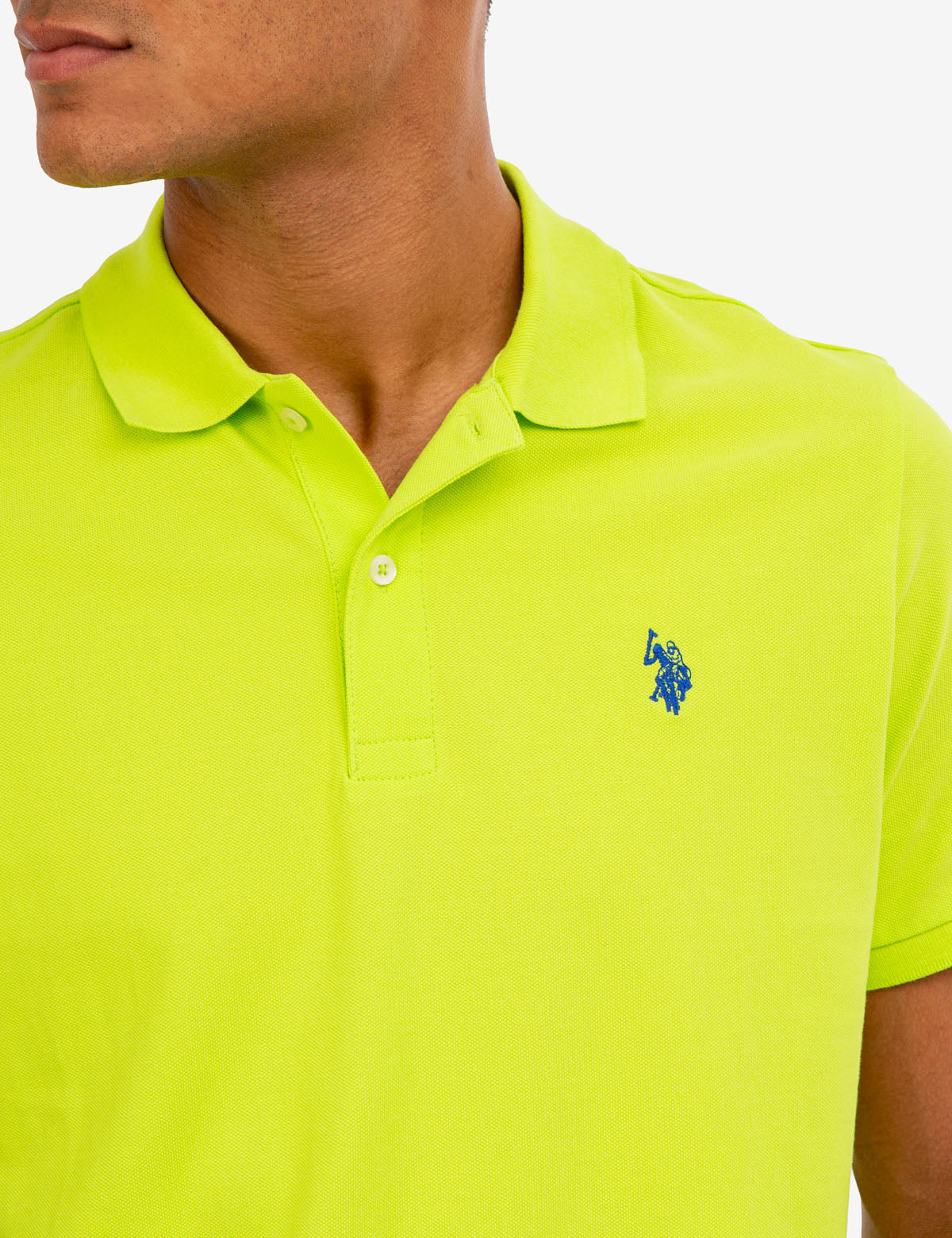Men's Cotton Pique Polo Shirt with Logo | Small Casual Fit