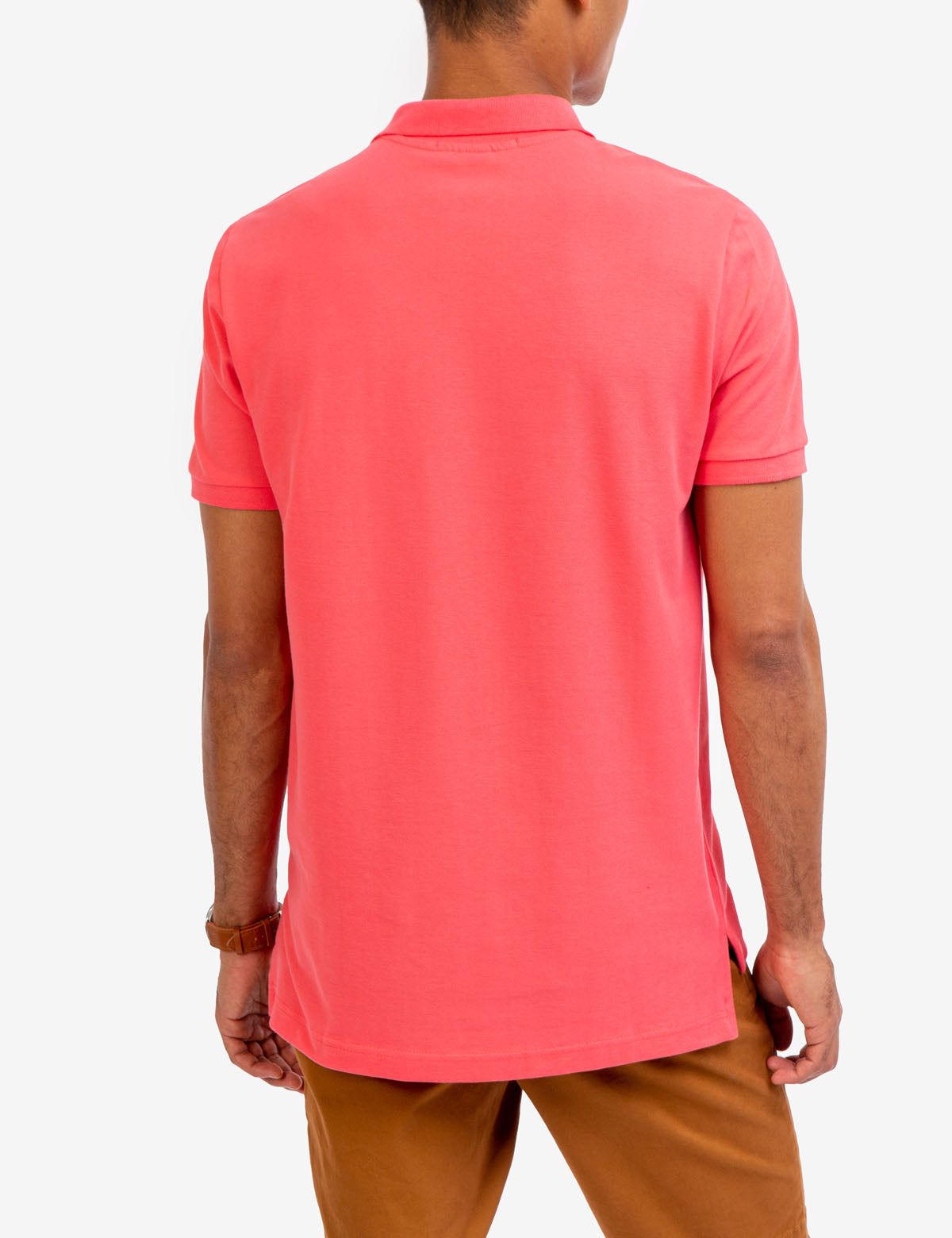 Men's Cotton Pique Polo Shirt with Logo | Small Casual Fit