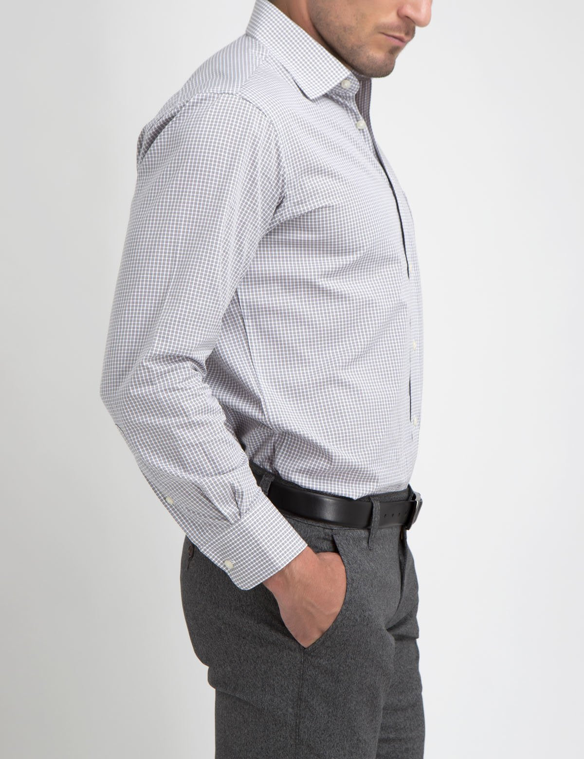 Plaid Dress Shirt for Men | Cotton-Polyester Blend & Regular Fit