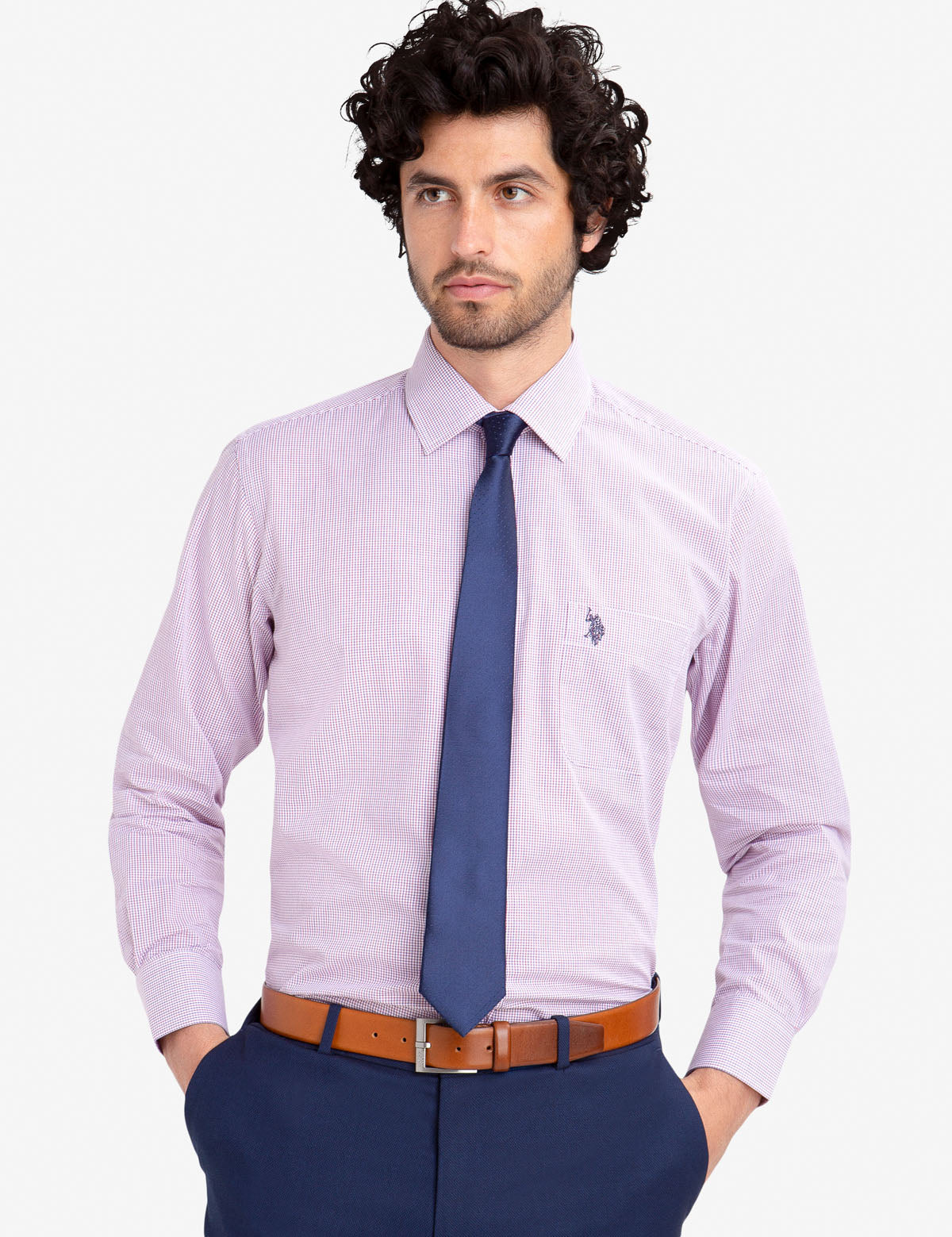 Plaid Dress Shirt for Men | Cotton-Polyester Blend & Regular Fit