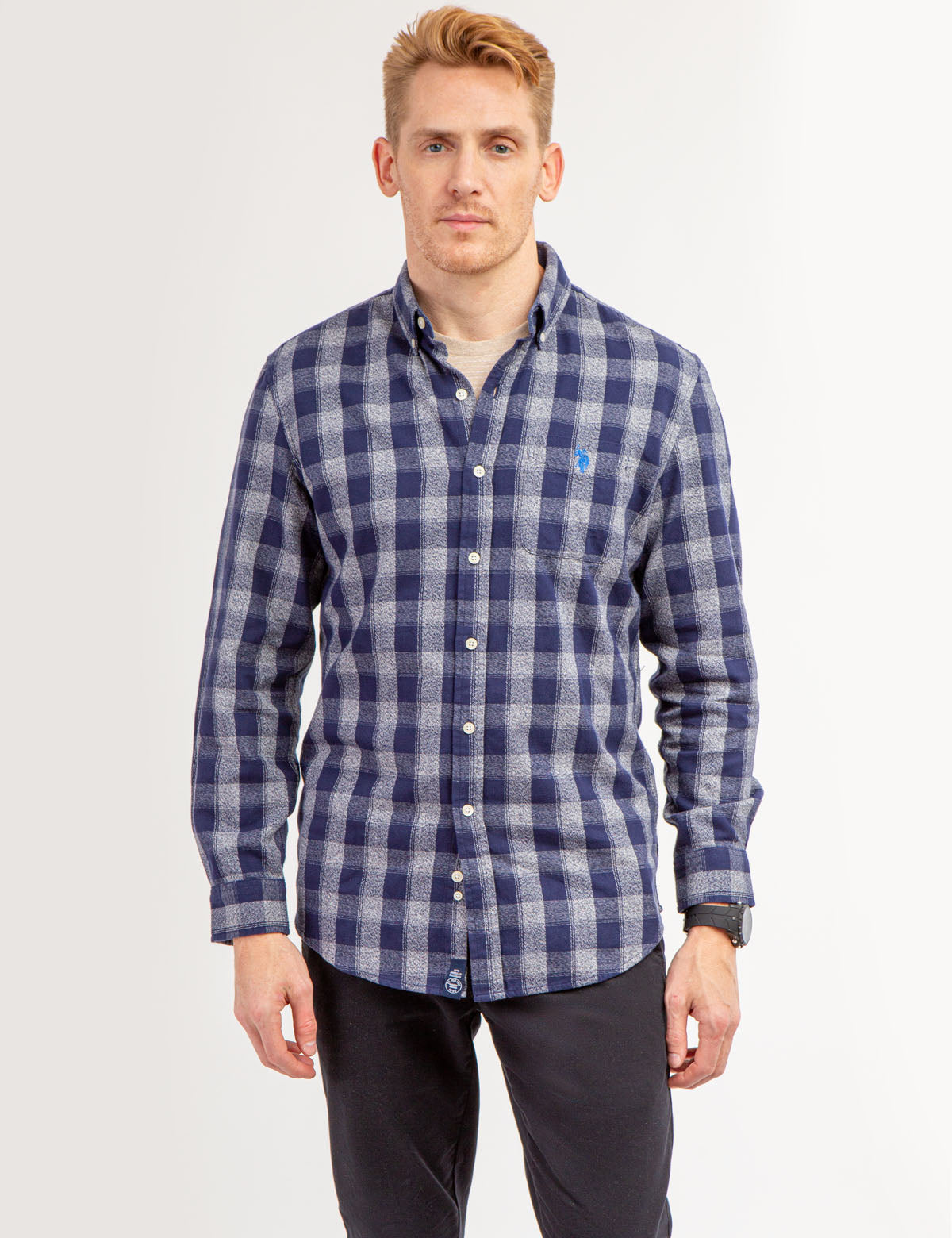 Plaid Cotton Long Sleeve Shirt for Men | Jaspe Style