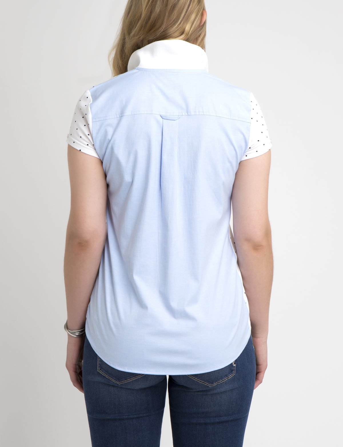 Premium Dot Oxford Polo Shirt with Ribbed Collar | Cotton Blend