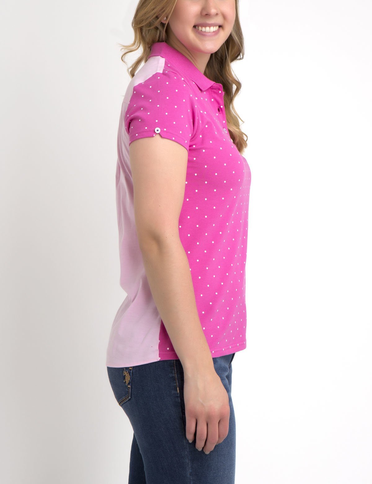 Premium Dot Oxford Polo Shirt with Ribbed Collar | Cotton Blend