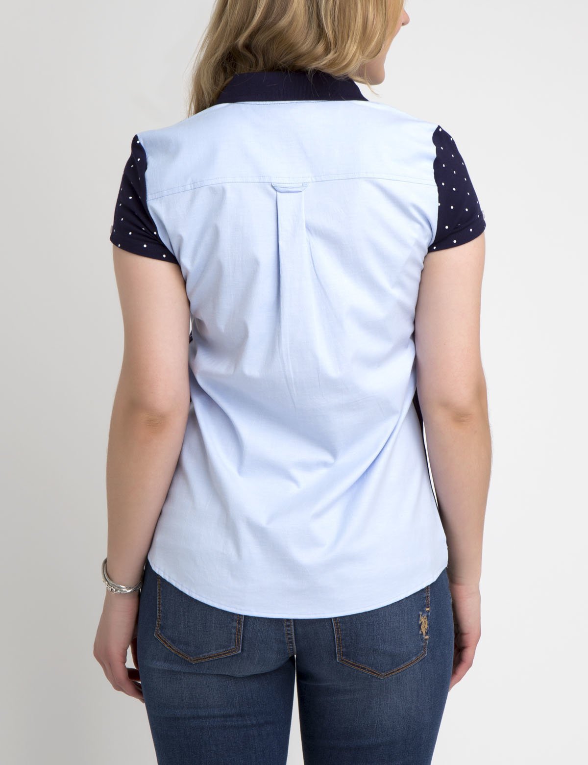 Premium Dot Oxford Polo Shirt with Ribbed Collar | Cotton Blend