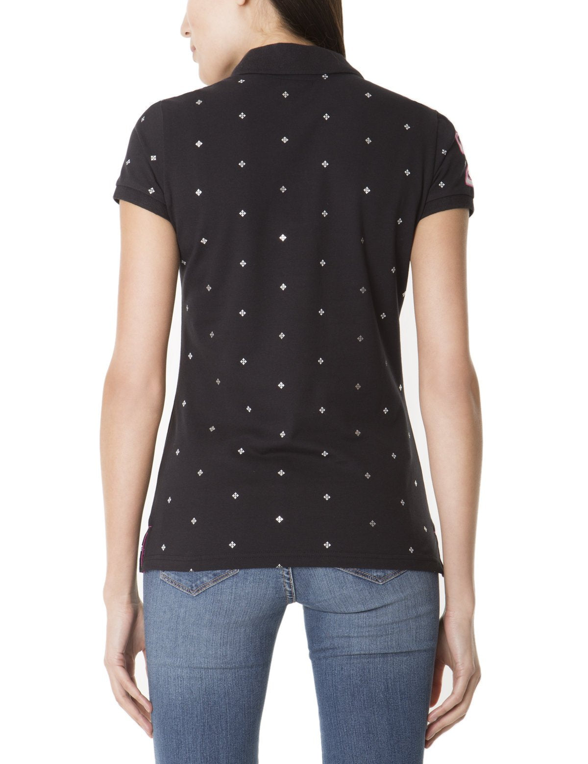 Premium Dot Polo Shirt with Embroidered Logo & Foil Print | Classic Fit