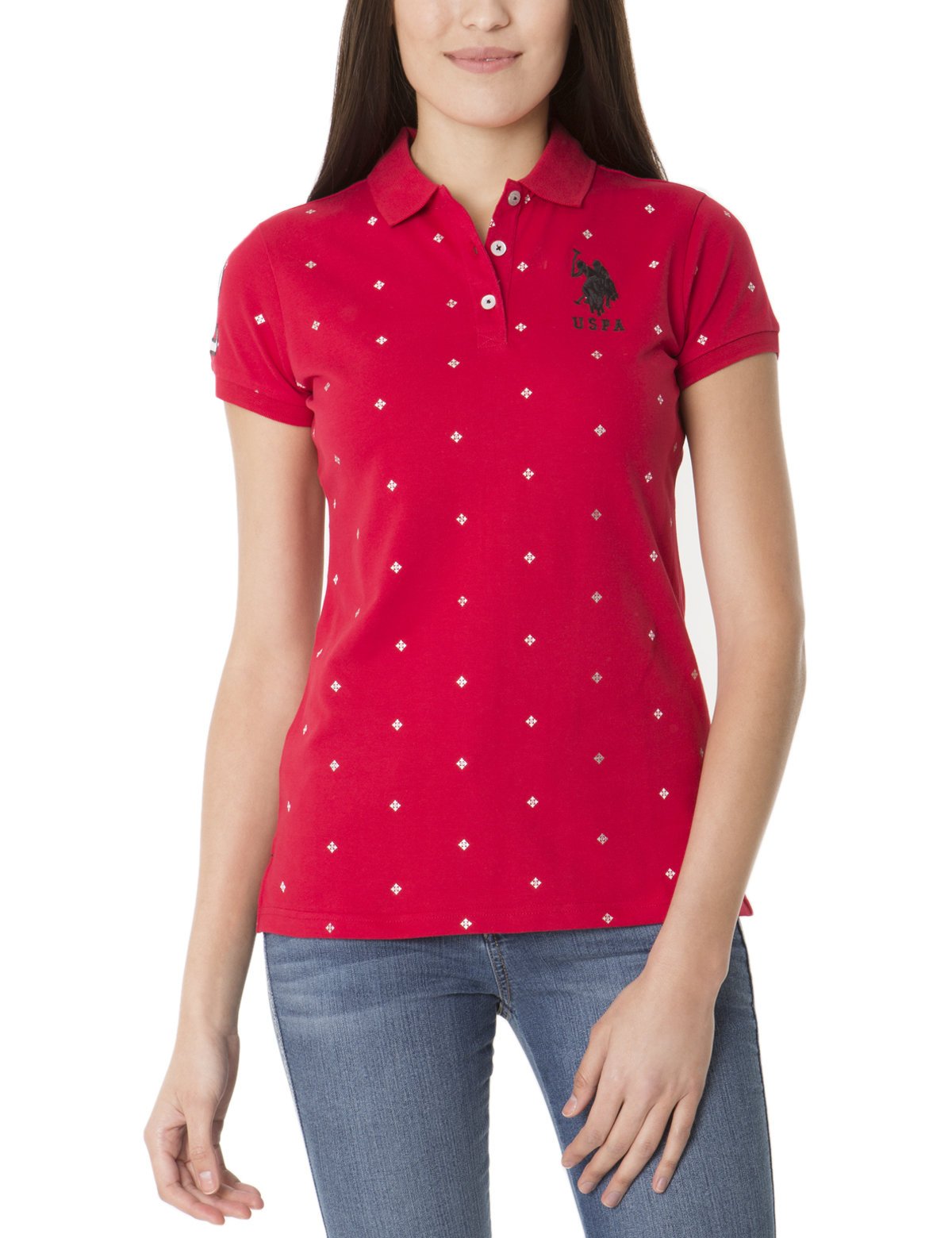 Premium Dot Polo Shirt with Embroidered Logo & Foil Print | Classic Fit