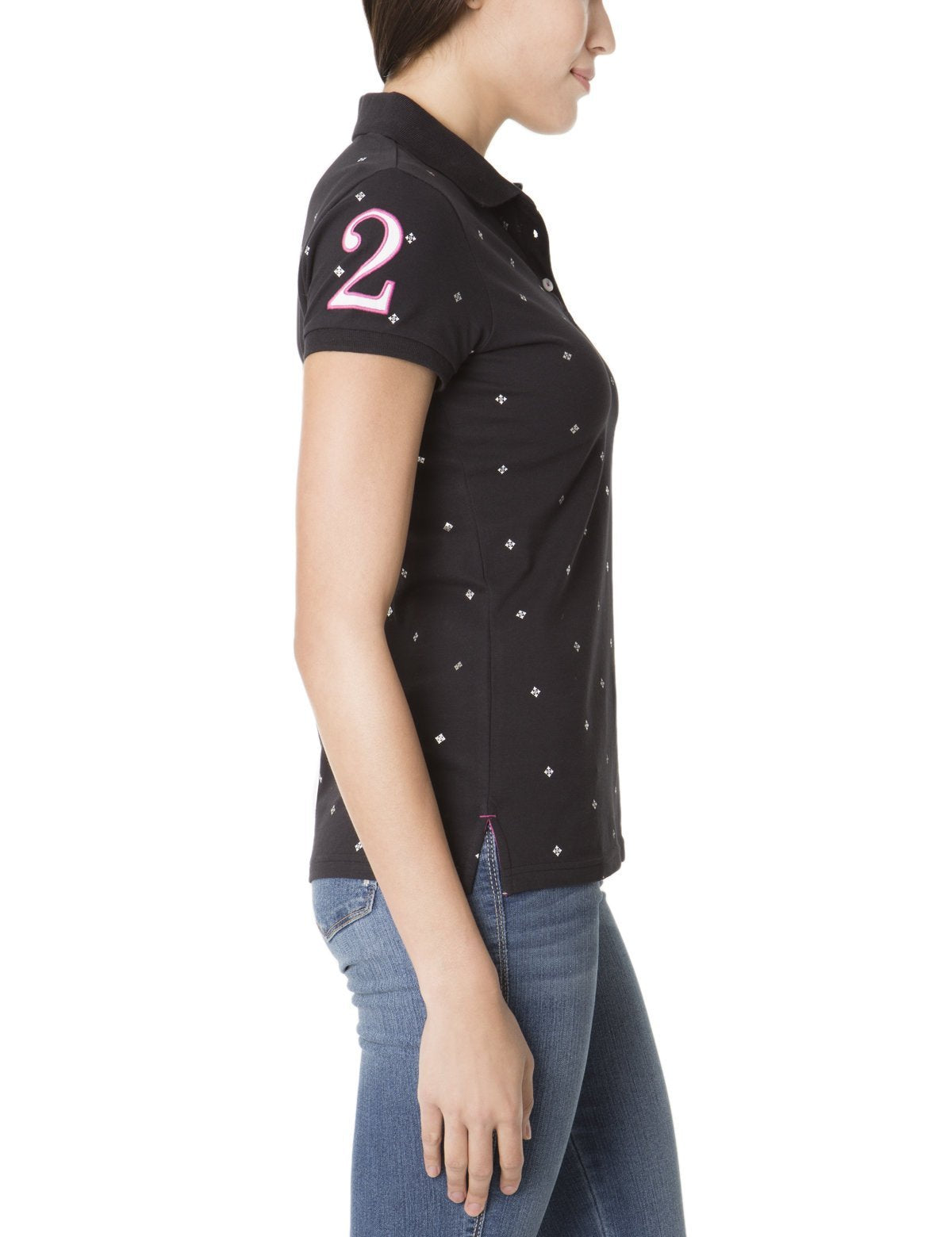 Premium Dot Polo Shirt with Embroidered Logo & Foil Print | Classic Fit