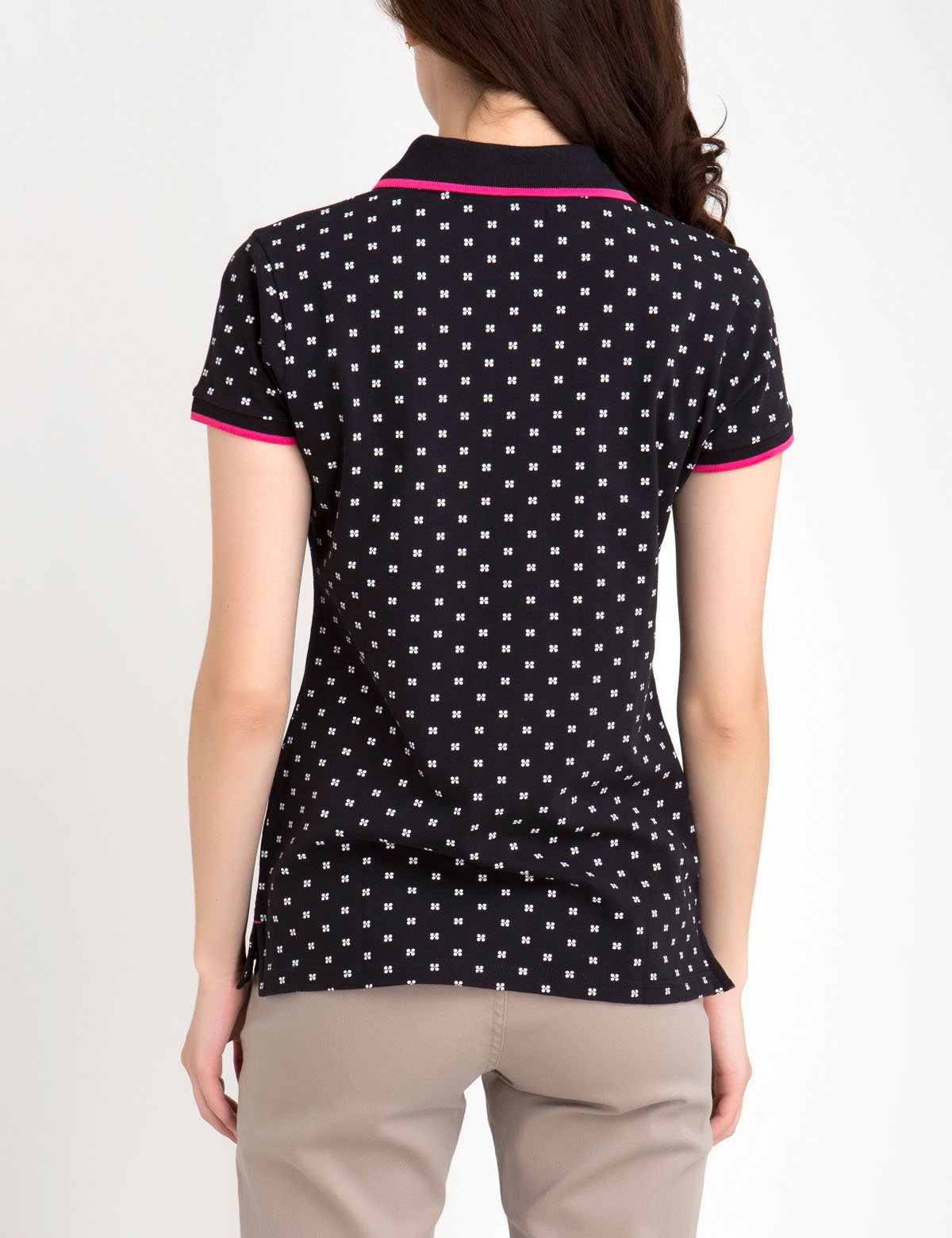 Premium Multi Dot Polo Shirt with Ribbed Collar & Short Sleeves