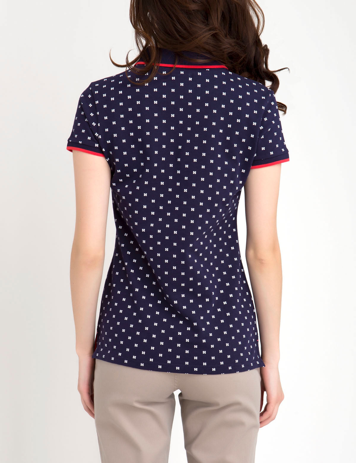 Premium Multi Dot Polo Shirt with Ribbed Collar & Short Sleeves