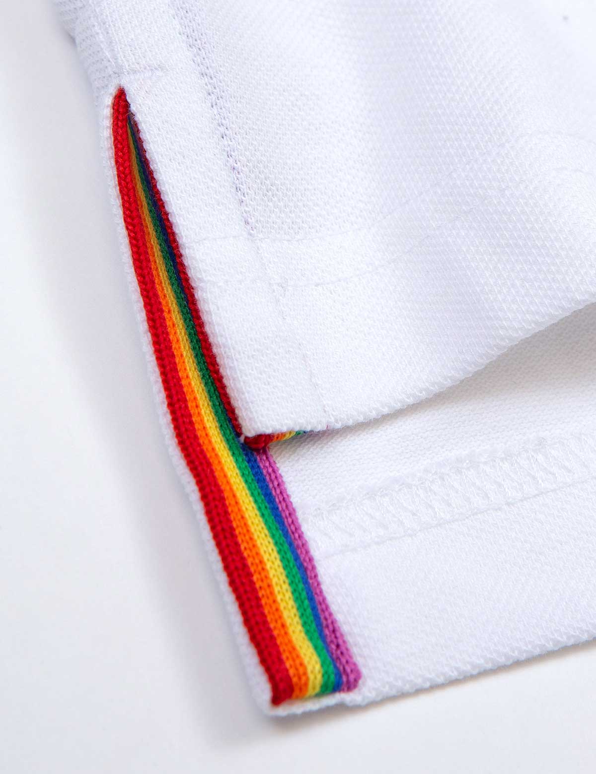 Pride Solid Polo Shirt with Rainbow Details | LGBTQ+ Apparel