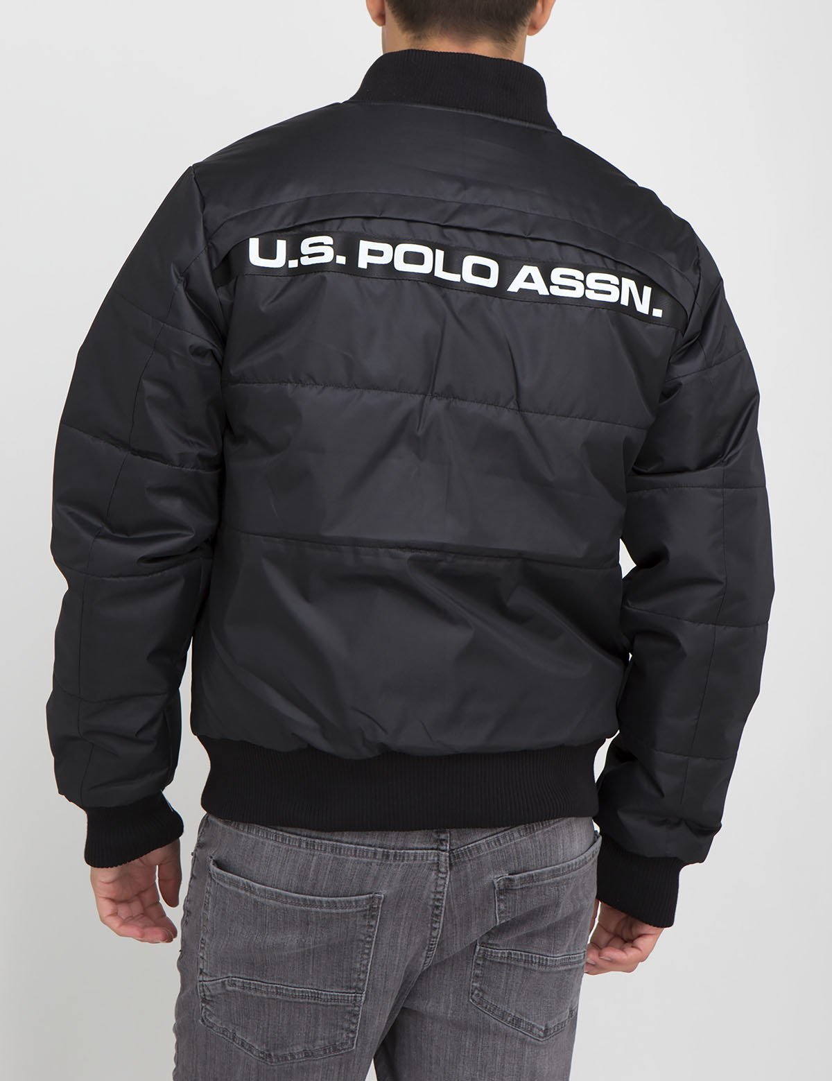 Men's Embroidered Logo Bomber Jacket with Front Pockets | Recon