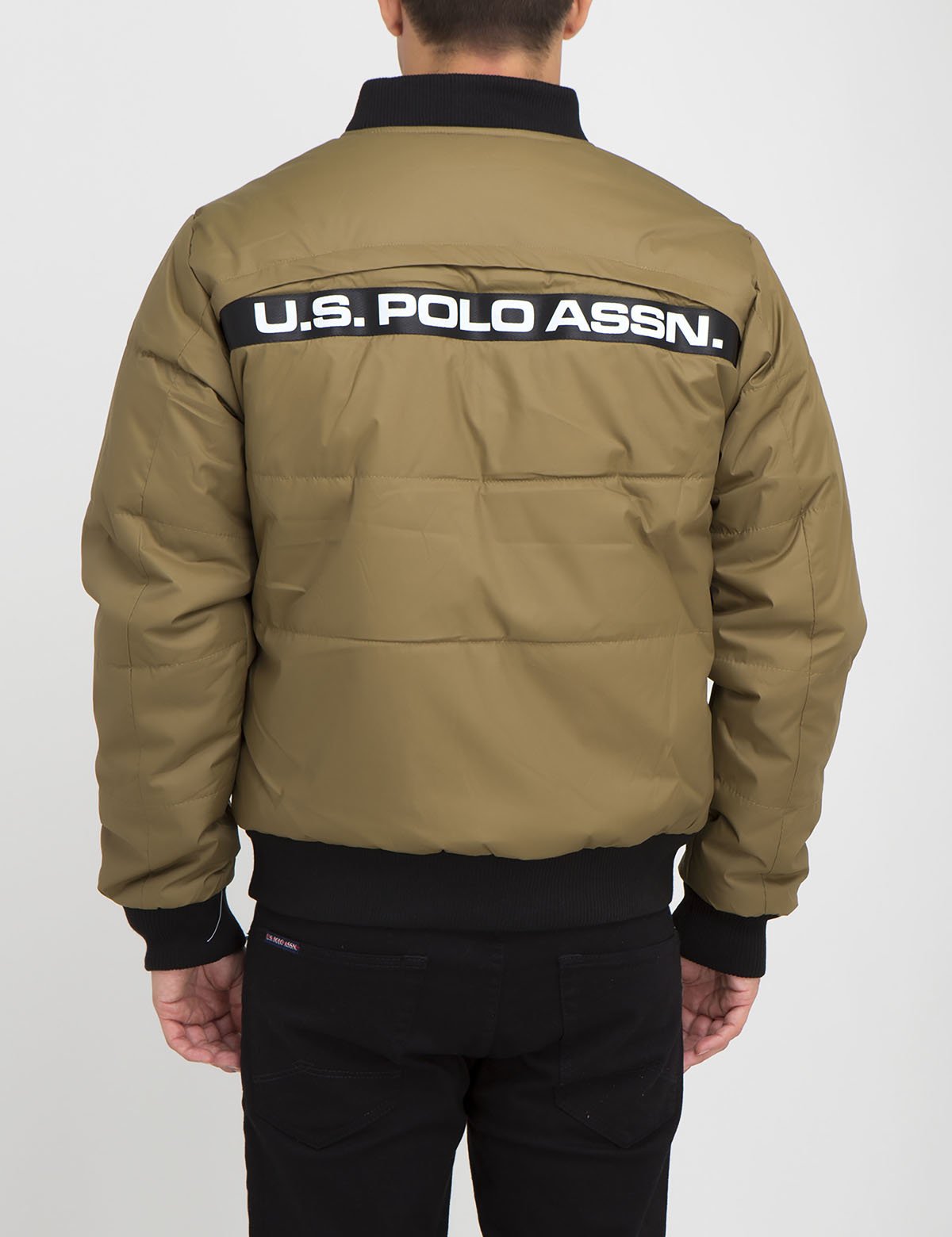 Men's Embroidered Logo Bomber Jacket with Front Pockets | Recon