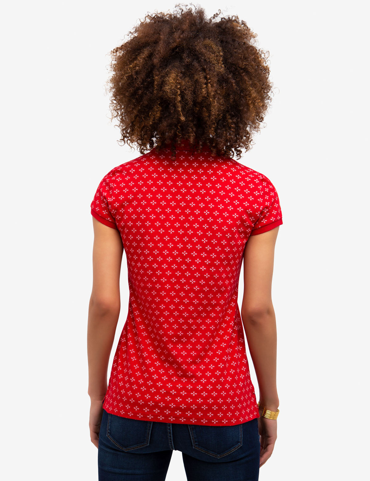 Printed Polo Shirt with Embroidered Logo | 95% Cotton & Stretch Fit